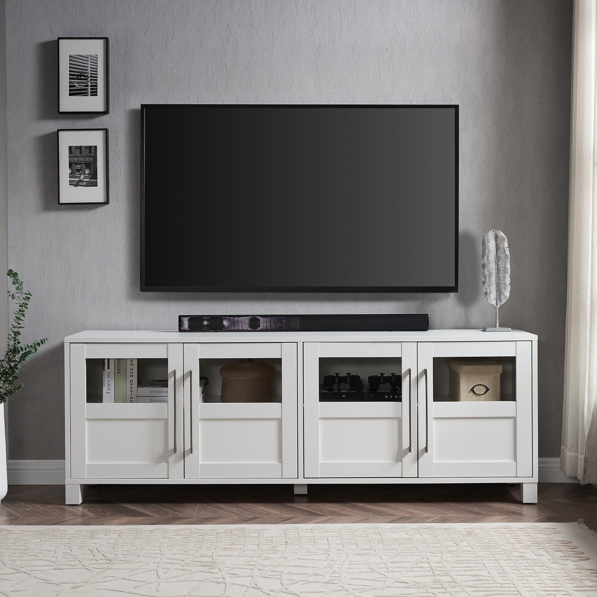 Evelyn&Zoe Holbrook Rectangular TV Stand for TV's up to 75", White