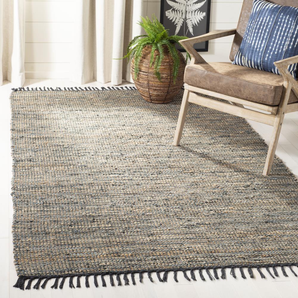 Vintage Leather VTL203 Hand Woven Area Rug - Grey - 5'x8' - Safavieh.