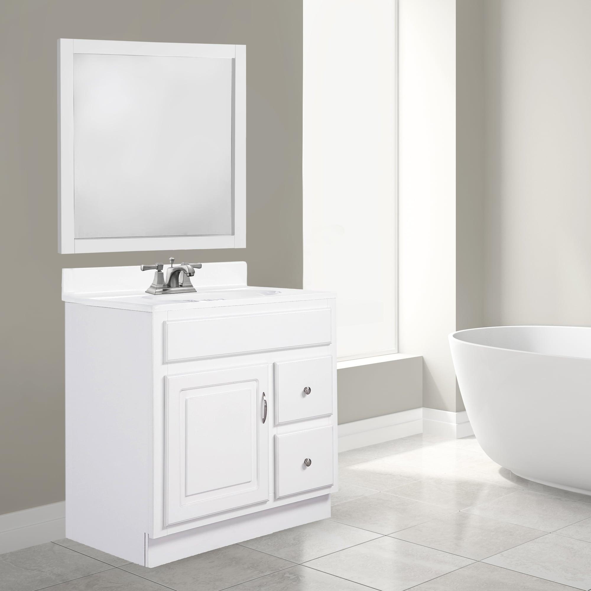Design House Concord Bathroom Vanity Without Top in White, Unassembled, 30-inch