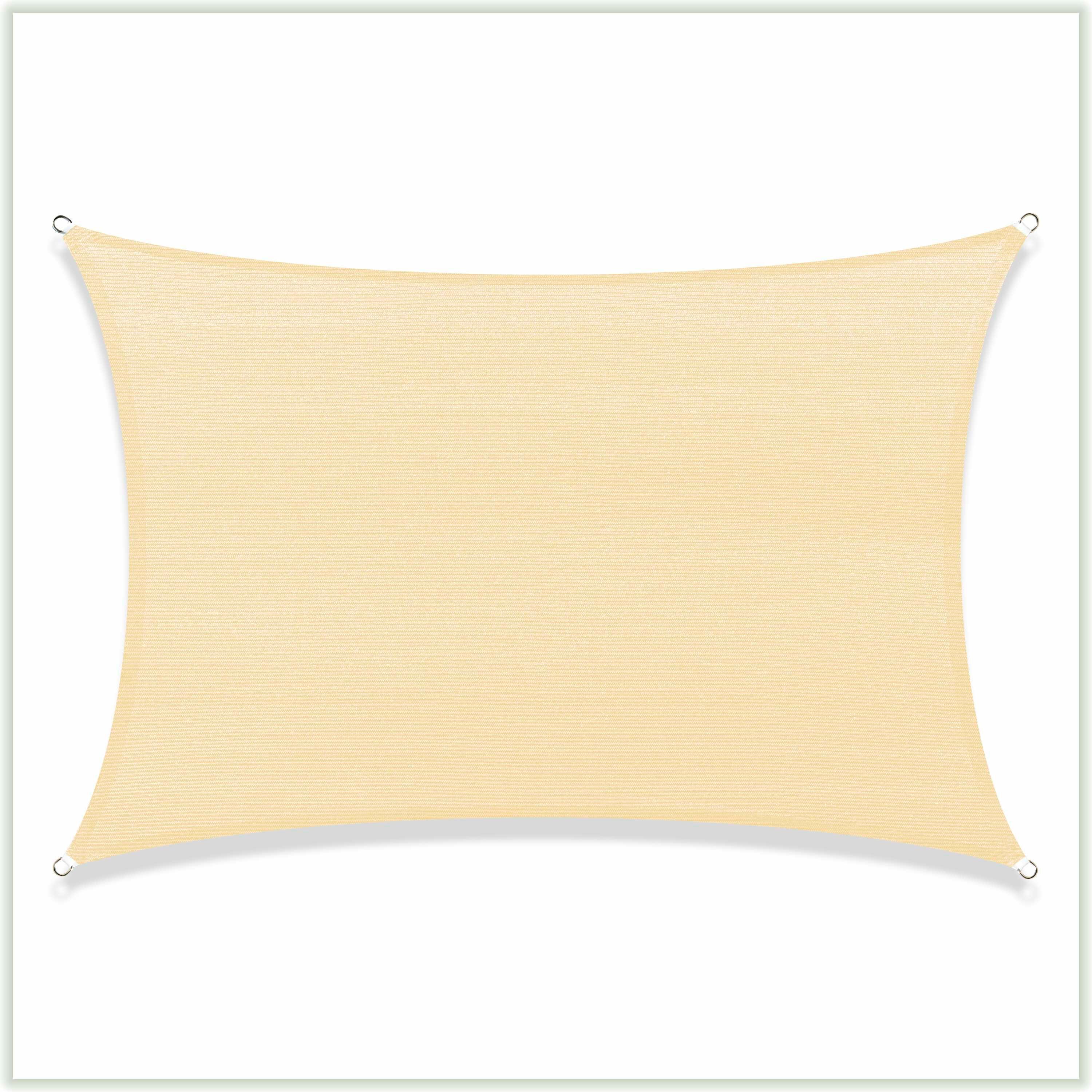 ColourTree Colourtree Sun Shade Sail Rectangle Canopy Fabric Cloth Screen, Water Permeable & UV Block UPF50