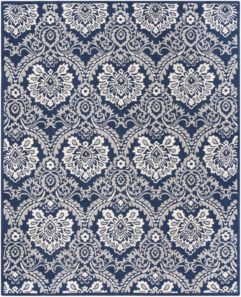 Blossom BLM106 Hand Tufted Indoor Area Rug - Navy/Ivory - 8'x10' - Safavieh