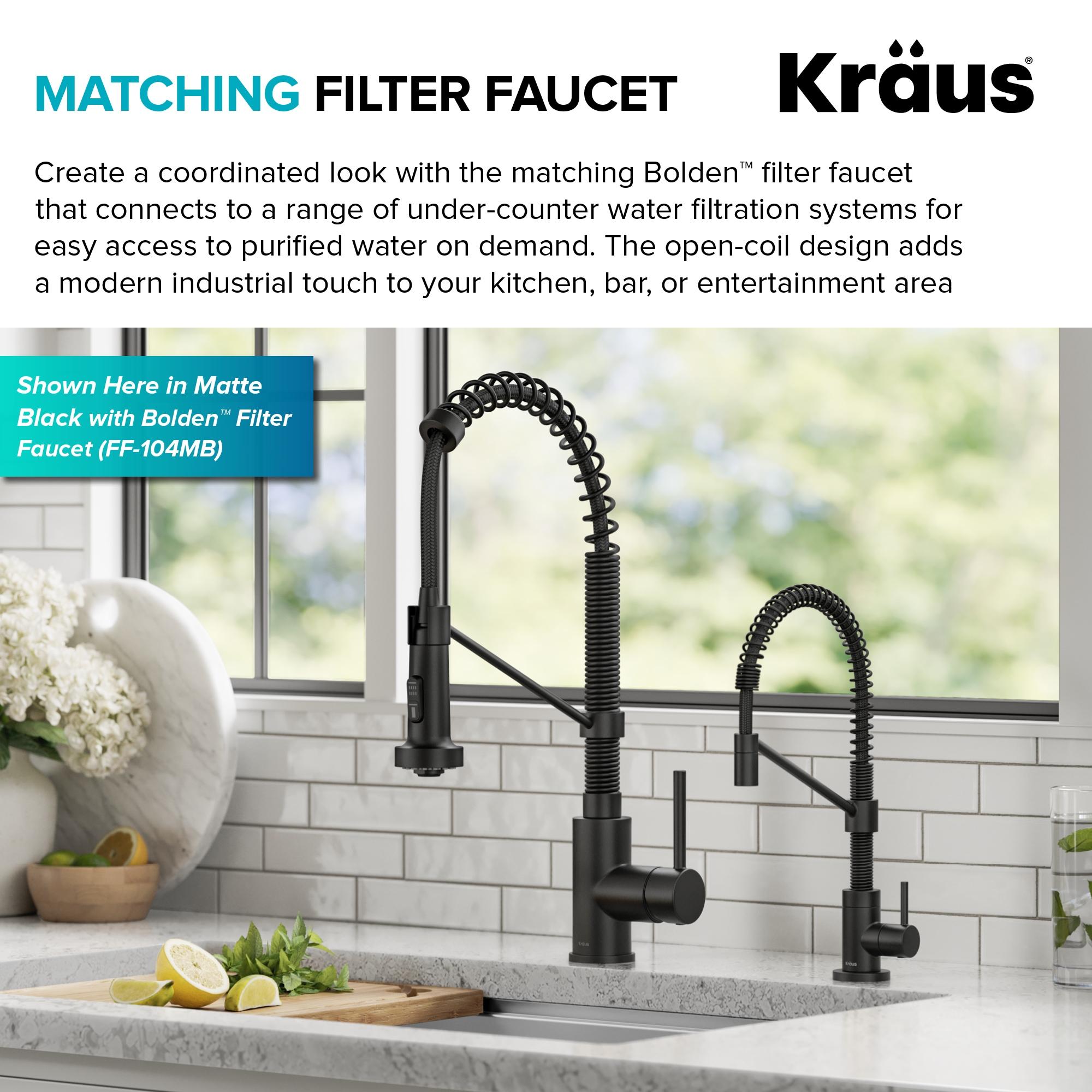 KRAUS Bolden Commercial Style 2-Function Single Handle Pull Down Kitchen Faucet