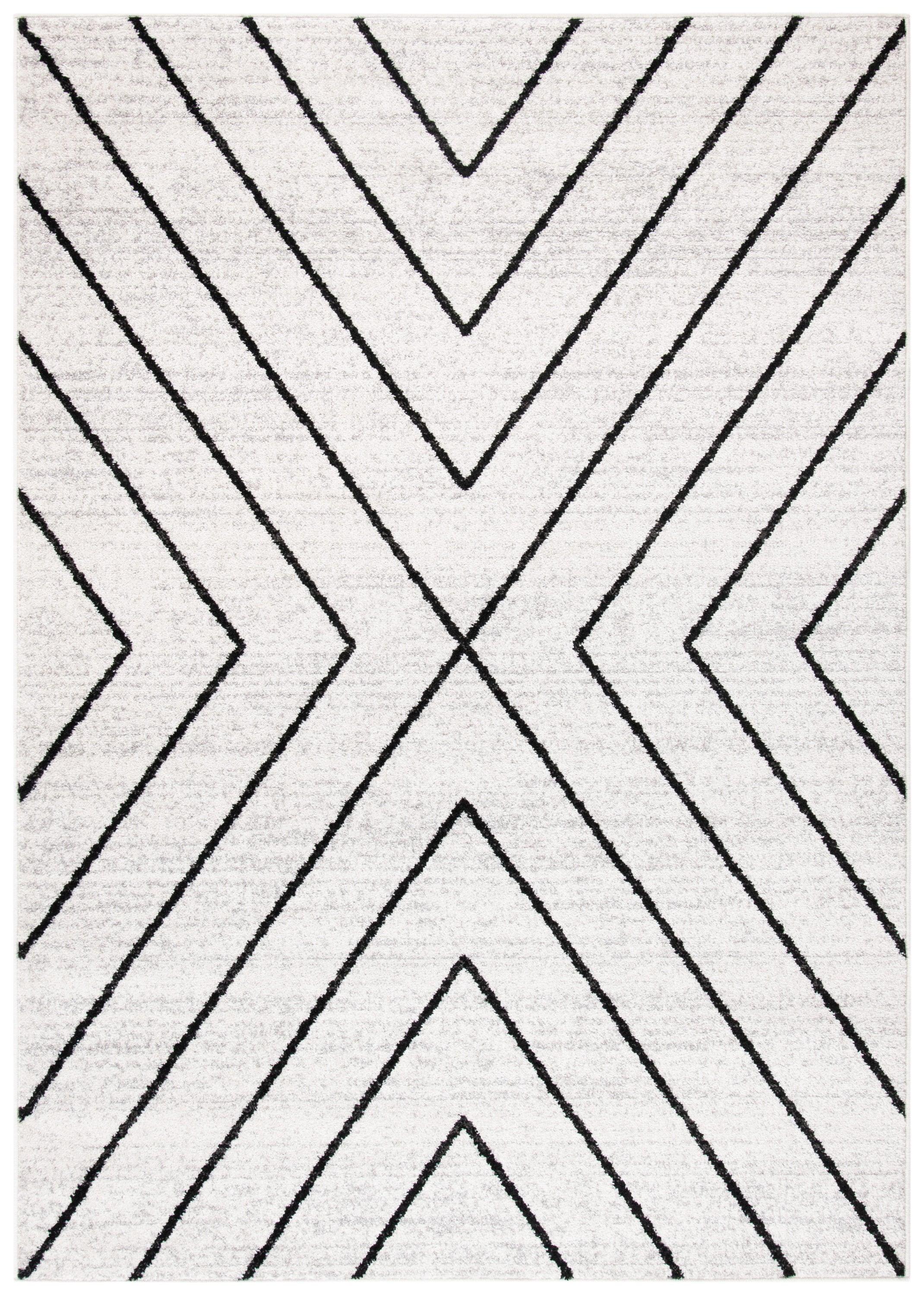 Adirondack ADR251 Machine Made Indoor Area Rug - Ivory/Grey - 10'x14' - Safavieh