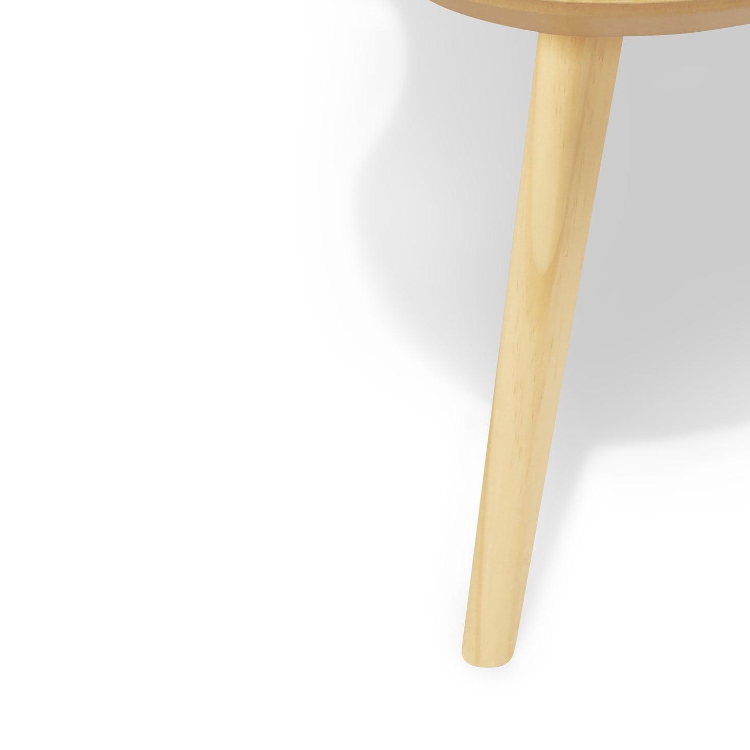 Camaflexi Mid Century Modern Coffee Table Small Tabletop Wood Coffee Desk, Oak Finish