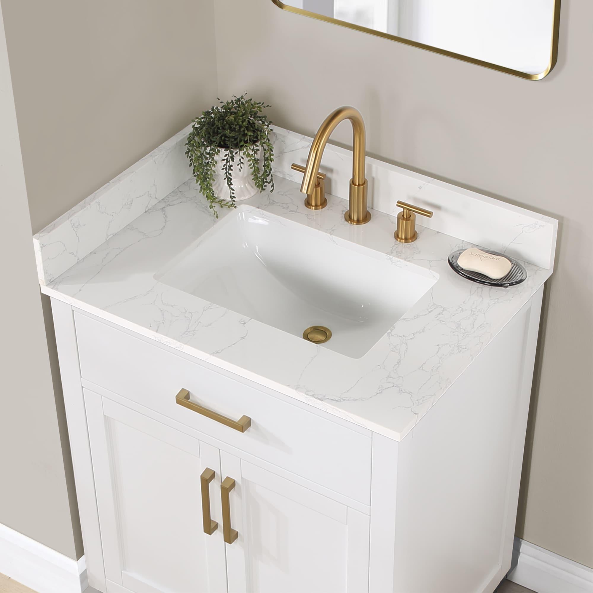 Altair 30" Single Bathroom Vanity in White without Mirror