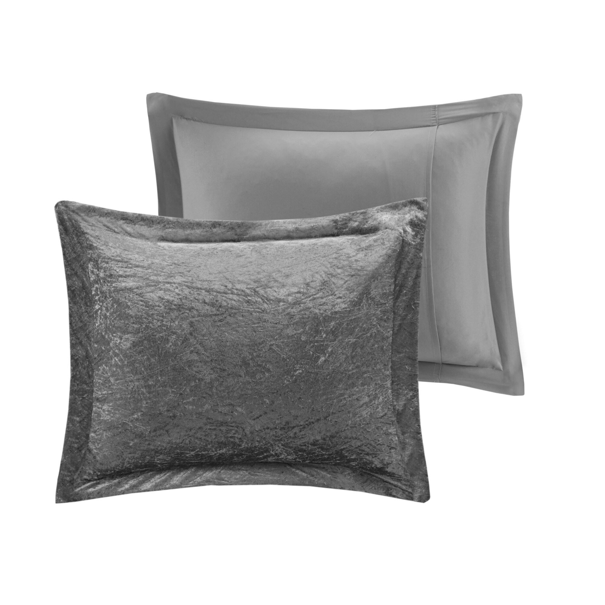 Felicia Crushed Velvet Comforter Set with Throw Pillow