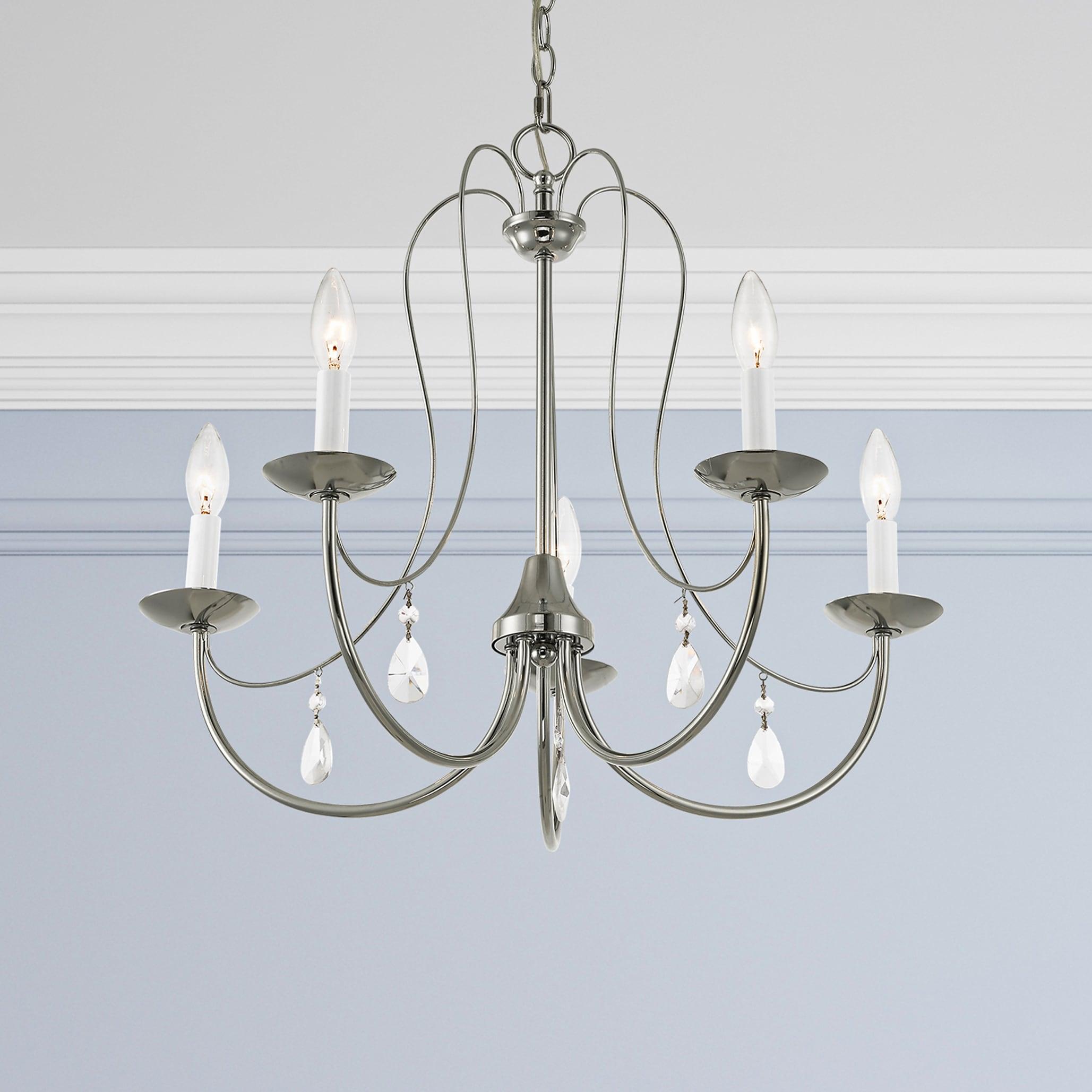 Livex Lighting Mirabella 5 - Light Chandelier in  Polished Chrome