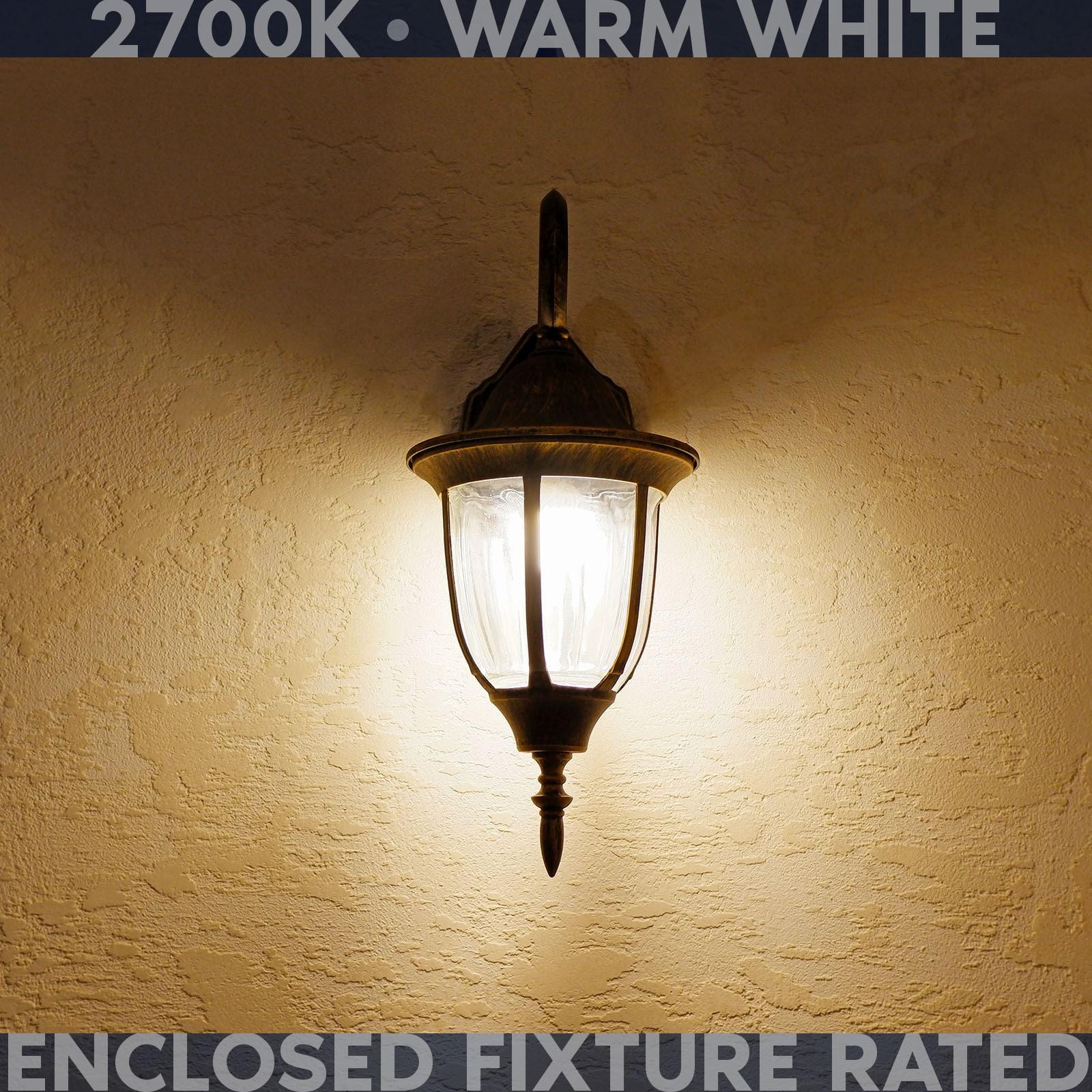 Luxrite E12 Candelabra LED Light Bulbs, 2700K, Dimmable, 4.5W, 500 Lumens, HX10.5 Glass, Wet Rated, UL Listed 6 Pack
