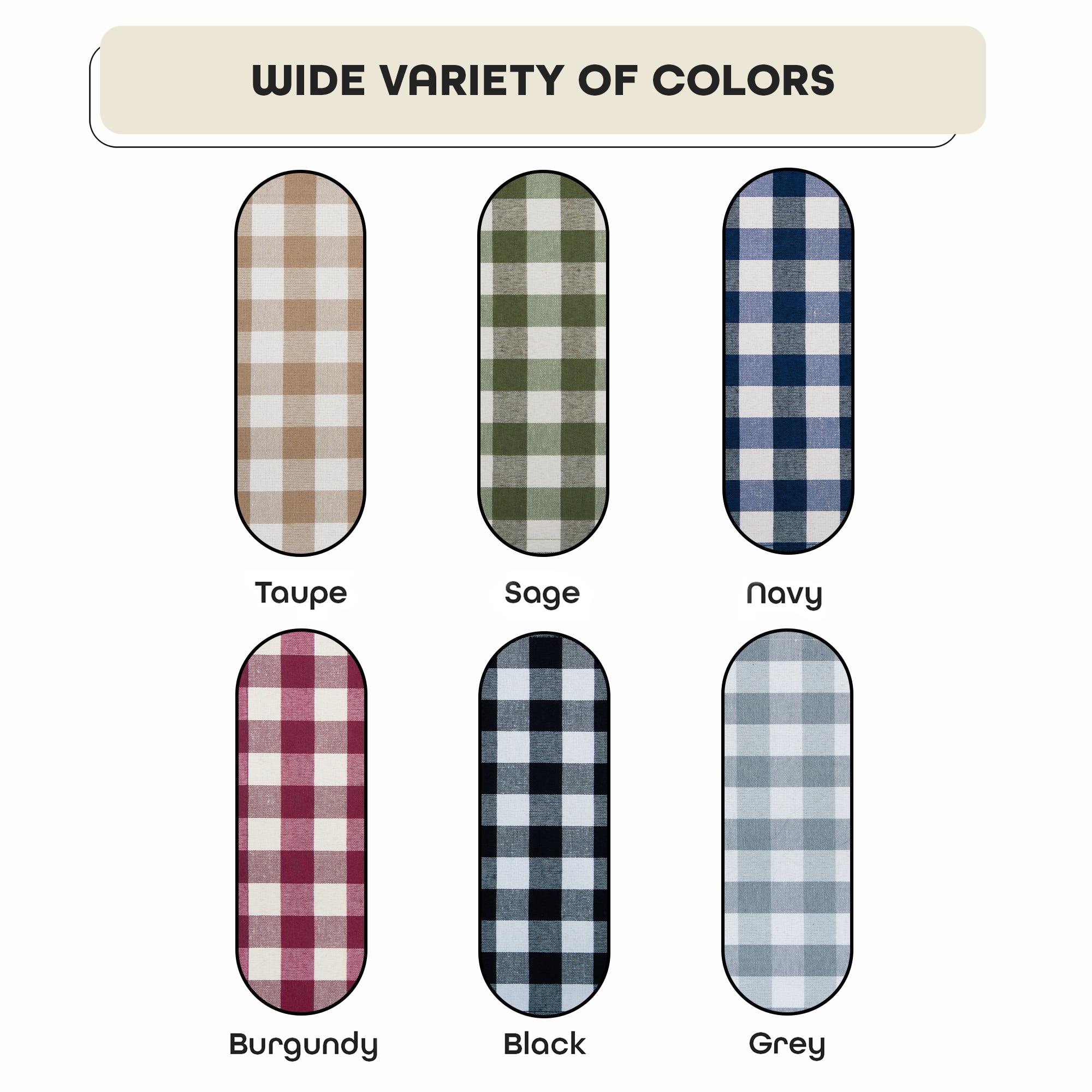 Kate Aurora Set of 2 Country Farmhouse Plaid Stain/Water Resistant Chair Cushions - Gray