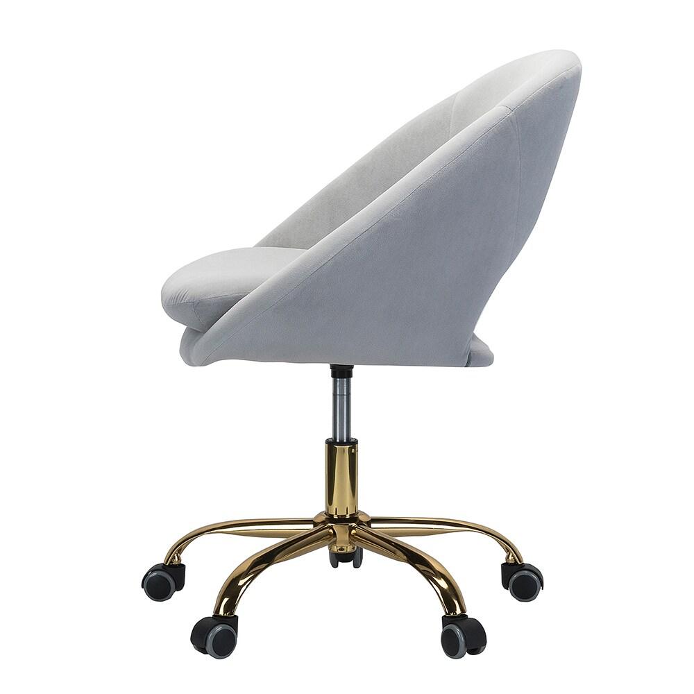 Louise Velvet Modern Task Chair with Ergonomic Design