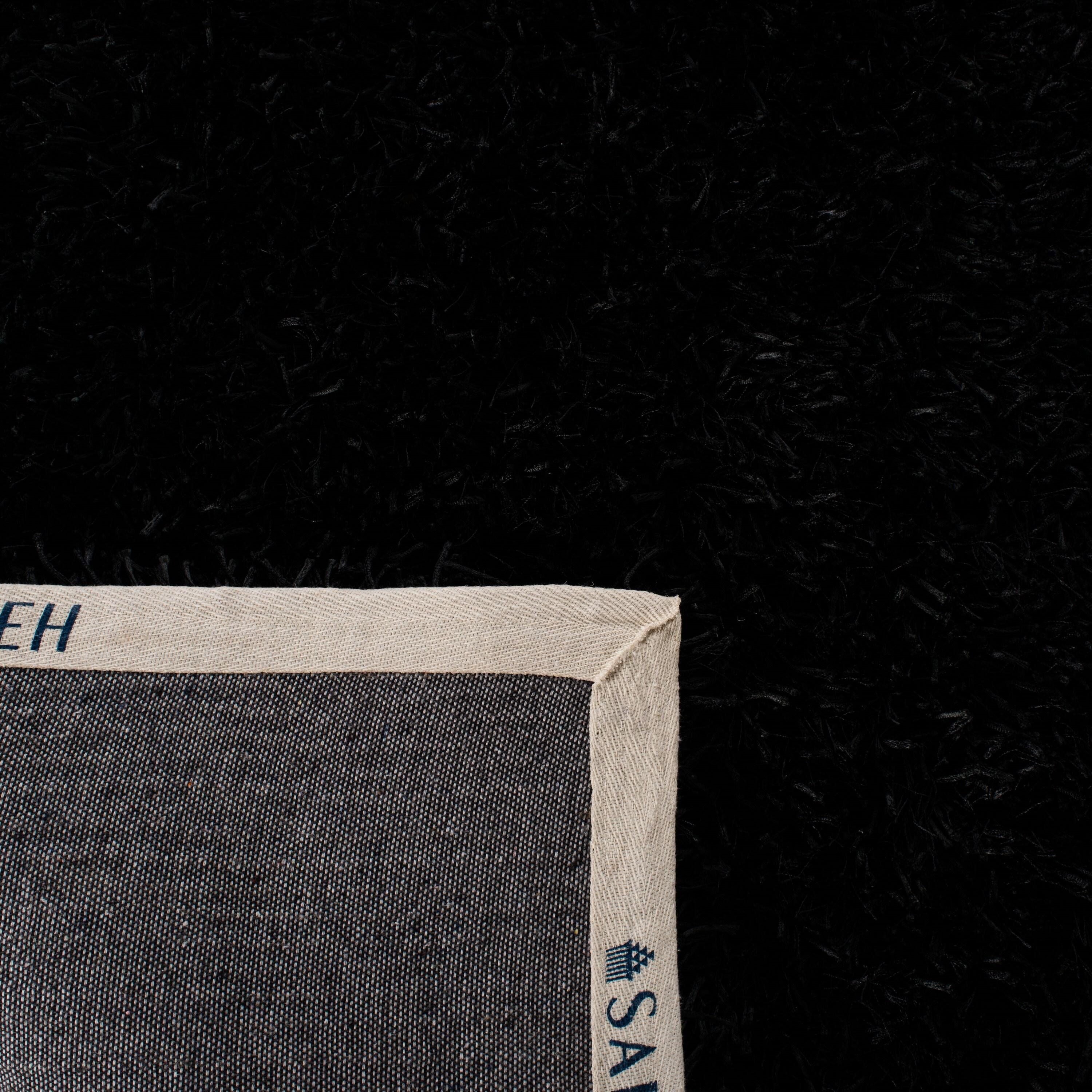 New Orleans Shag SG531 Hand Tufted Indoor Accent Rug - Black/Black - 4'x6' - Safavieh
