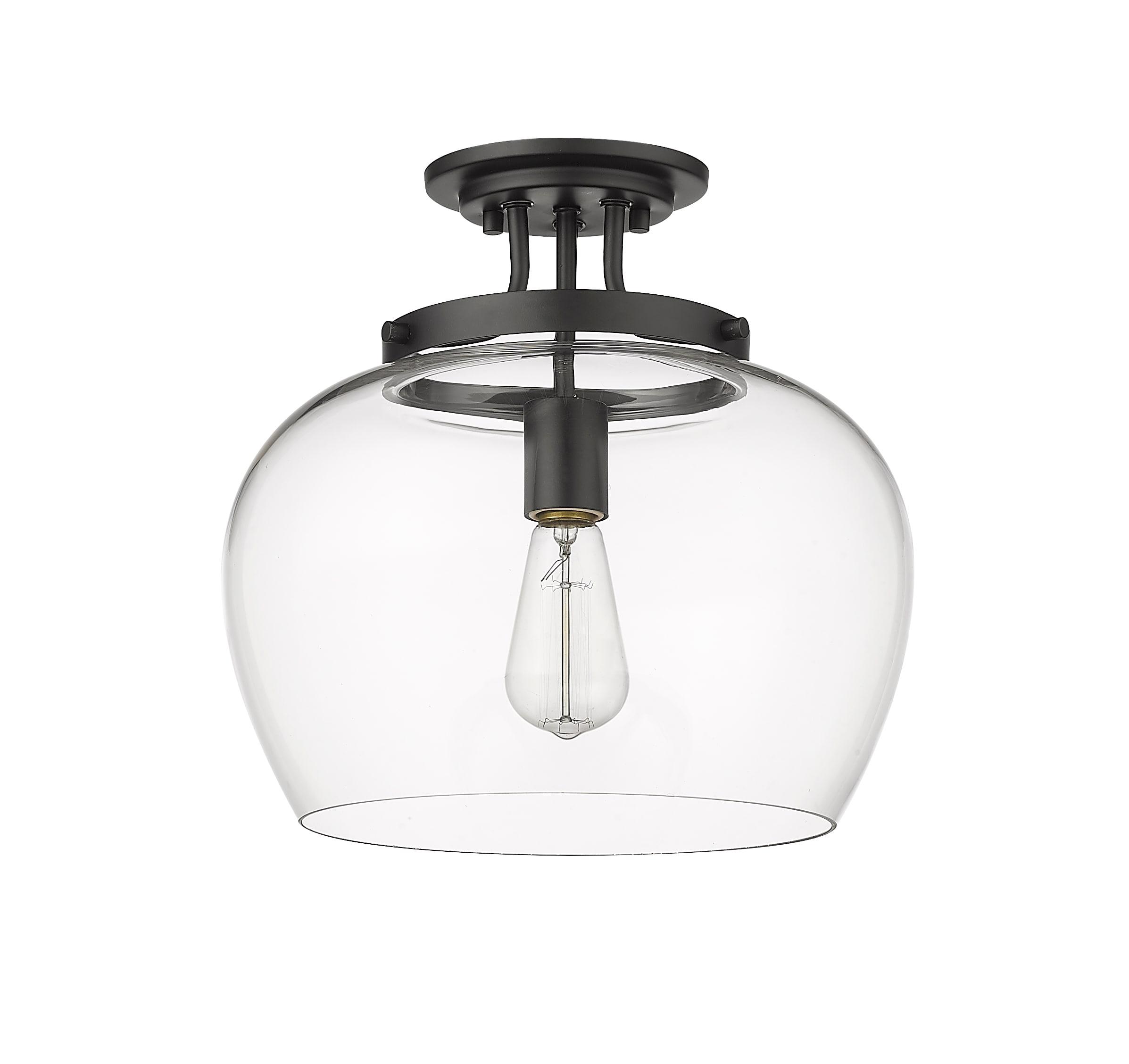 Z-Lite Joliet 1 - Light Semi-Flush Mount in  Matte Black