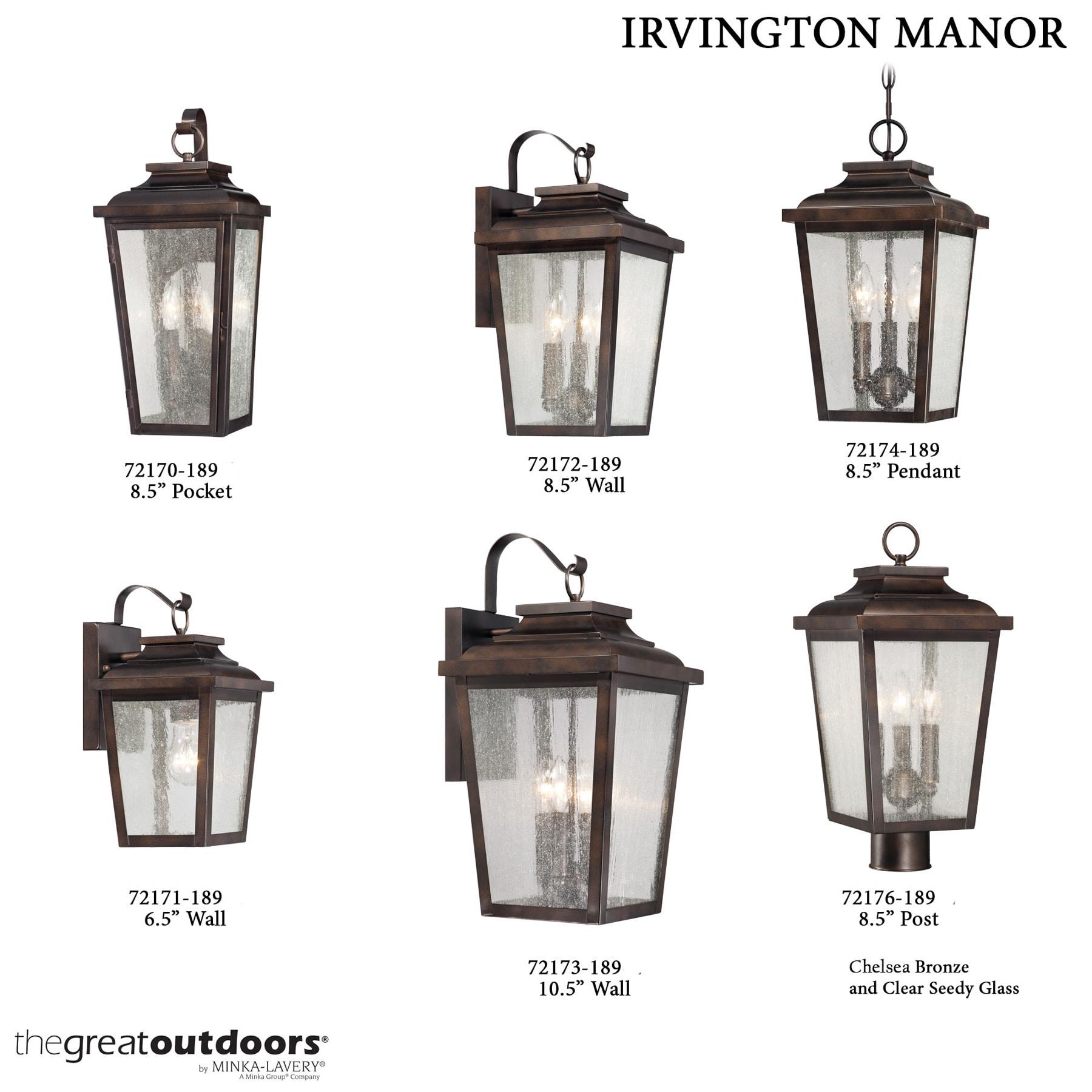 Minka Lavery - Irvington Manor - 3 Light Outdoor Pendant-15.5 Inches Tall and