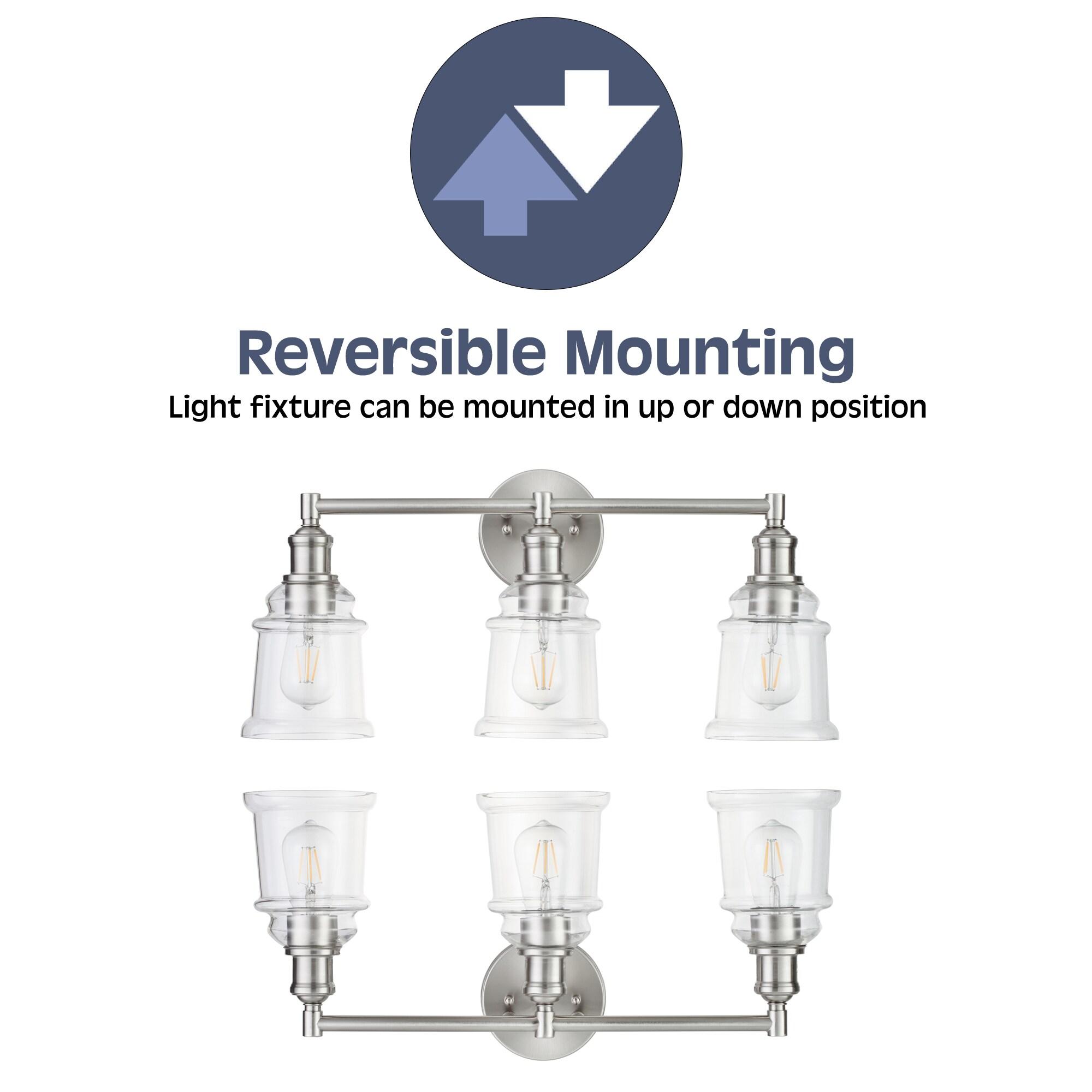 Prominence Home Eaton Ridge Three Light Vanity in Brushed Nickel