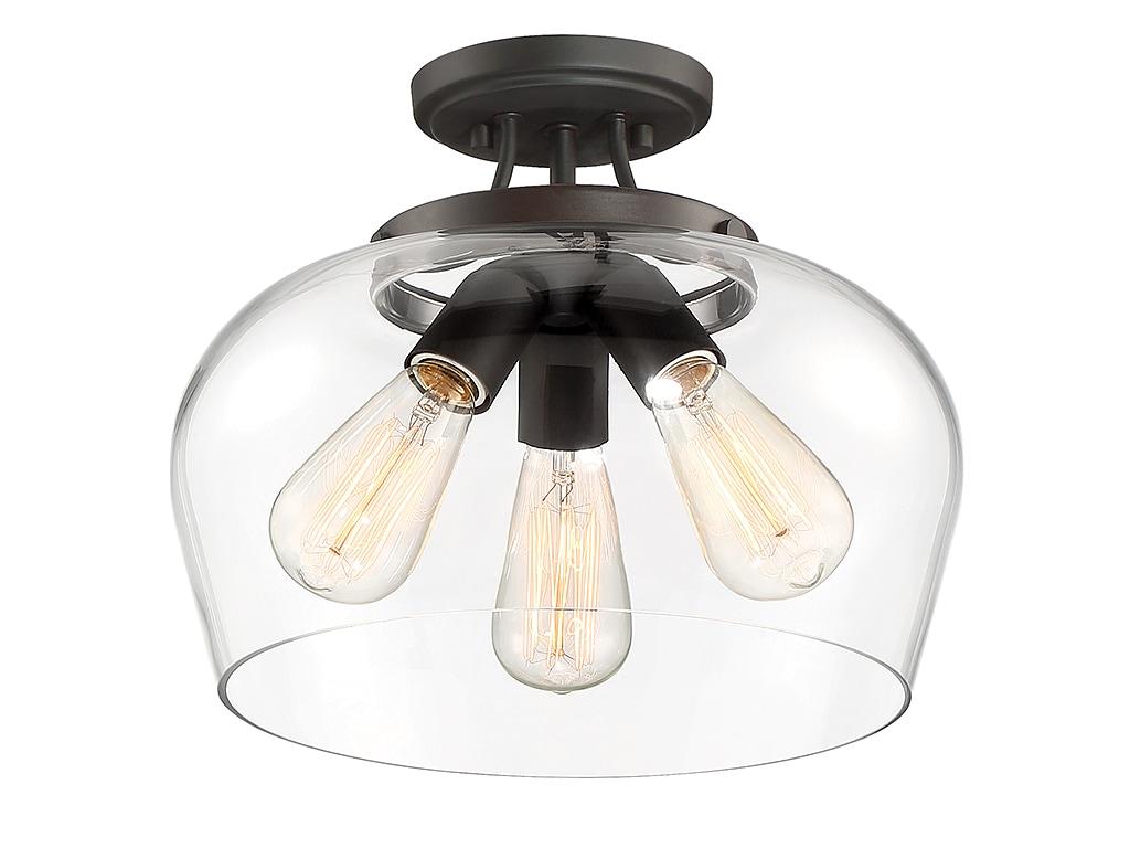 Savoy House Octave 3 - Light Semi-Flush Mount in  English Bronze