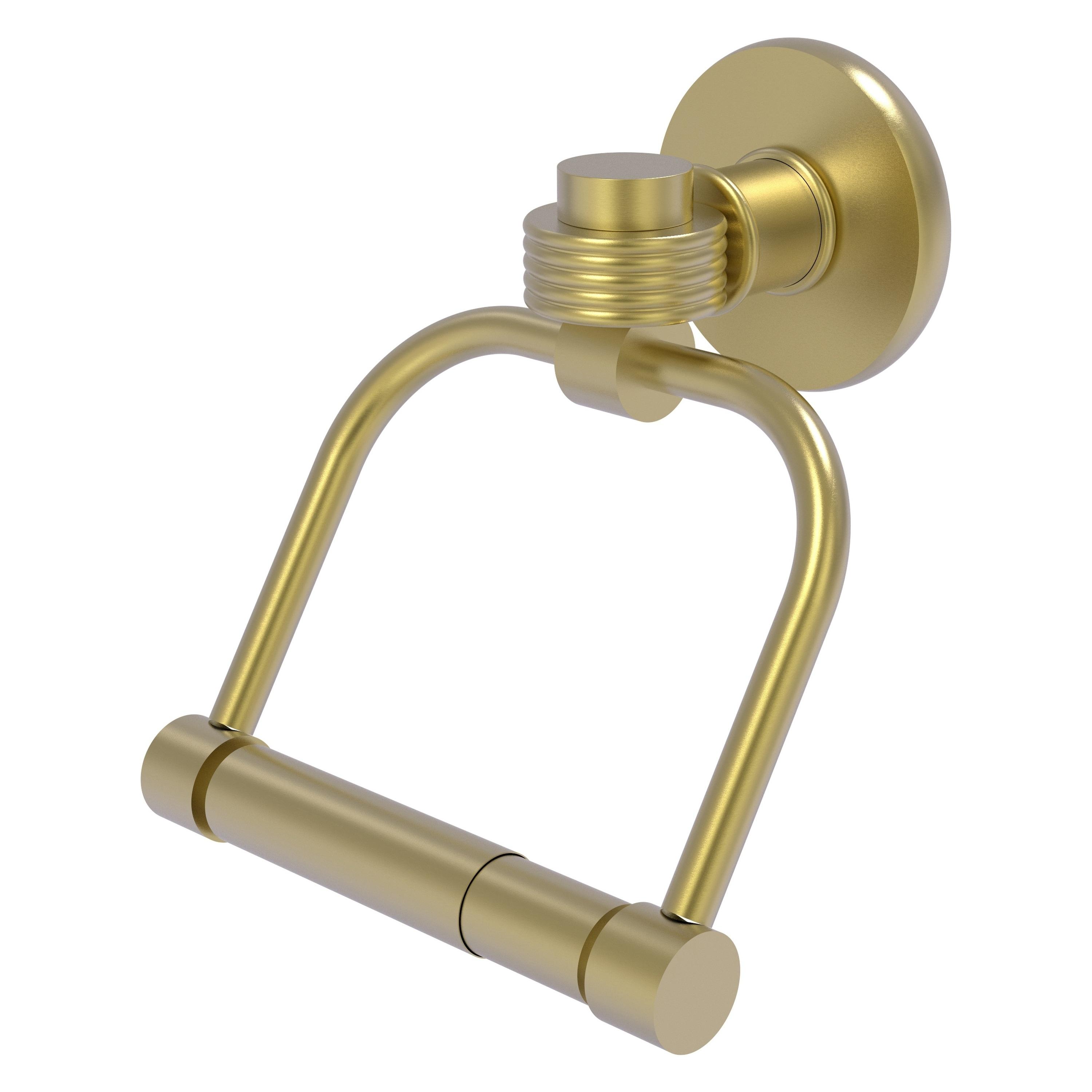 Satin Brass Wall Mounted Toilet Paper Holder