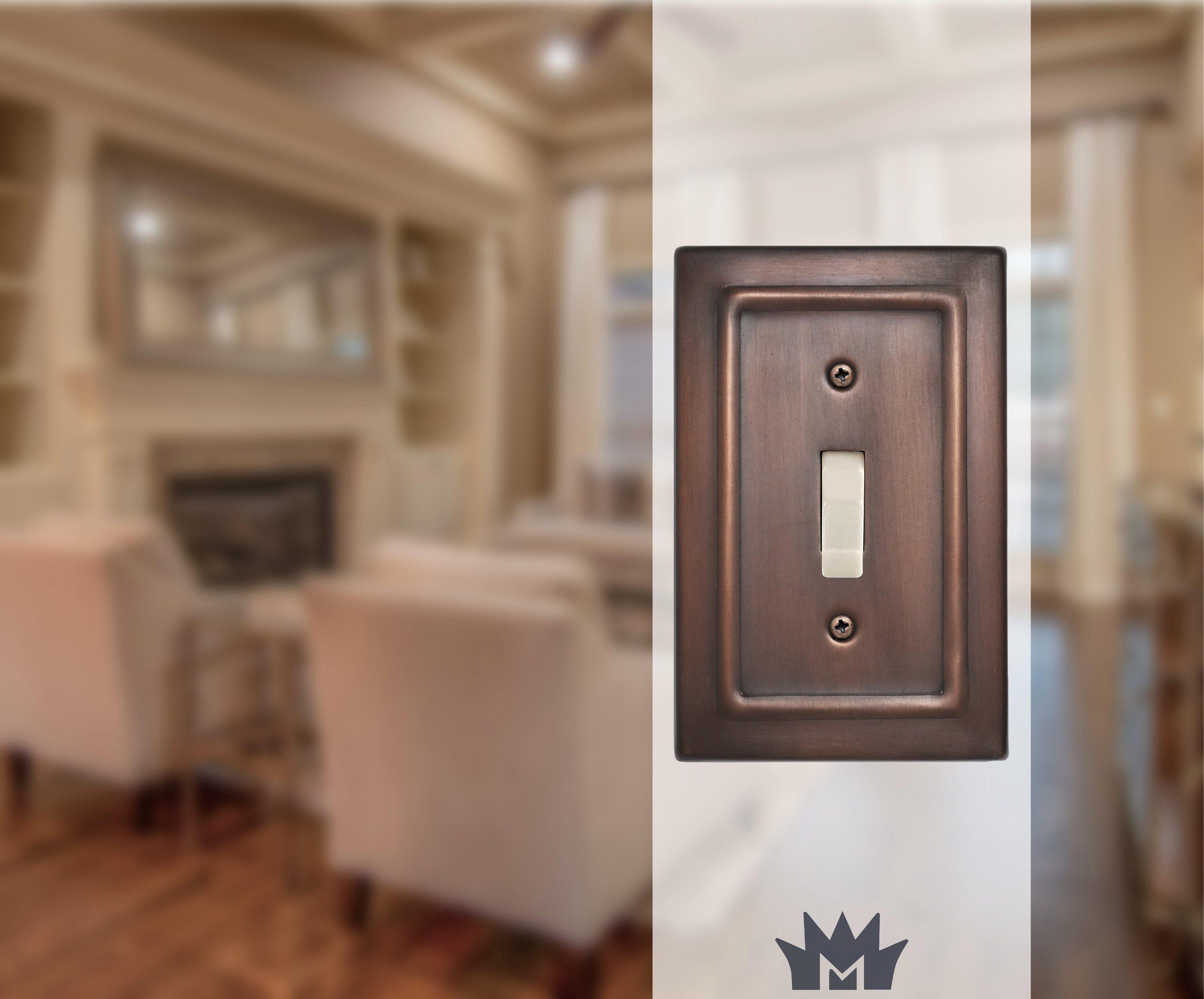 Monarch Abode Architectural 1-Gang Toggle Light Switch Standard Wall Plate (Set of 2)