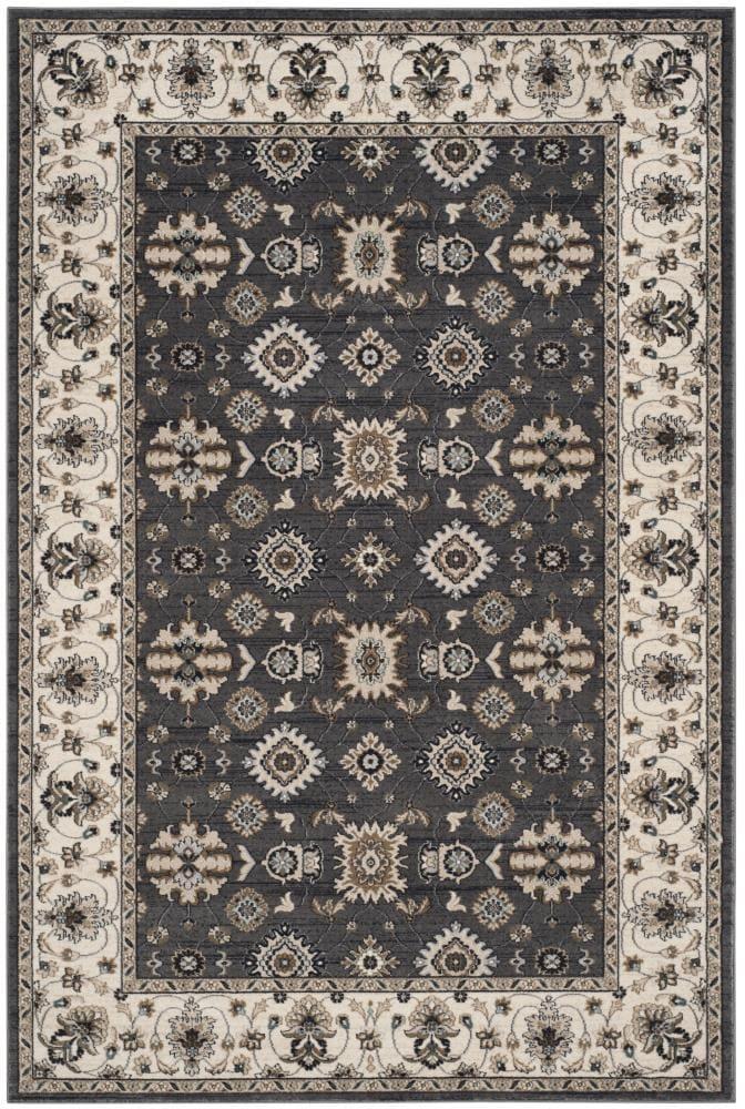 Lyndhurst LNH332 Power Loomed Area Rug - Grey/Cream - 8'x10' - Safavieh.