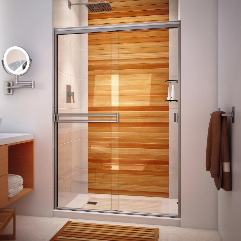 Arizona Shower Door SE 48" W x 67.38" H Bypass Semi-Frameless Shower Door SE51X6738BNCL