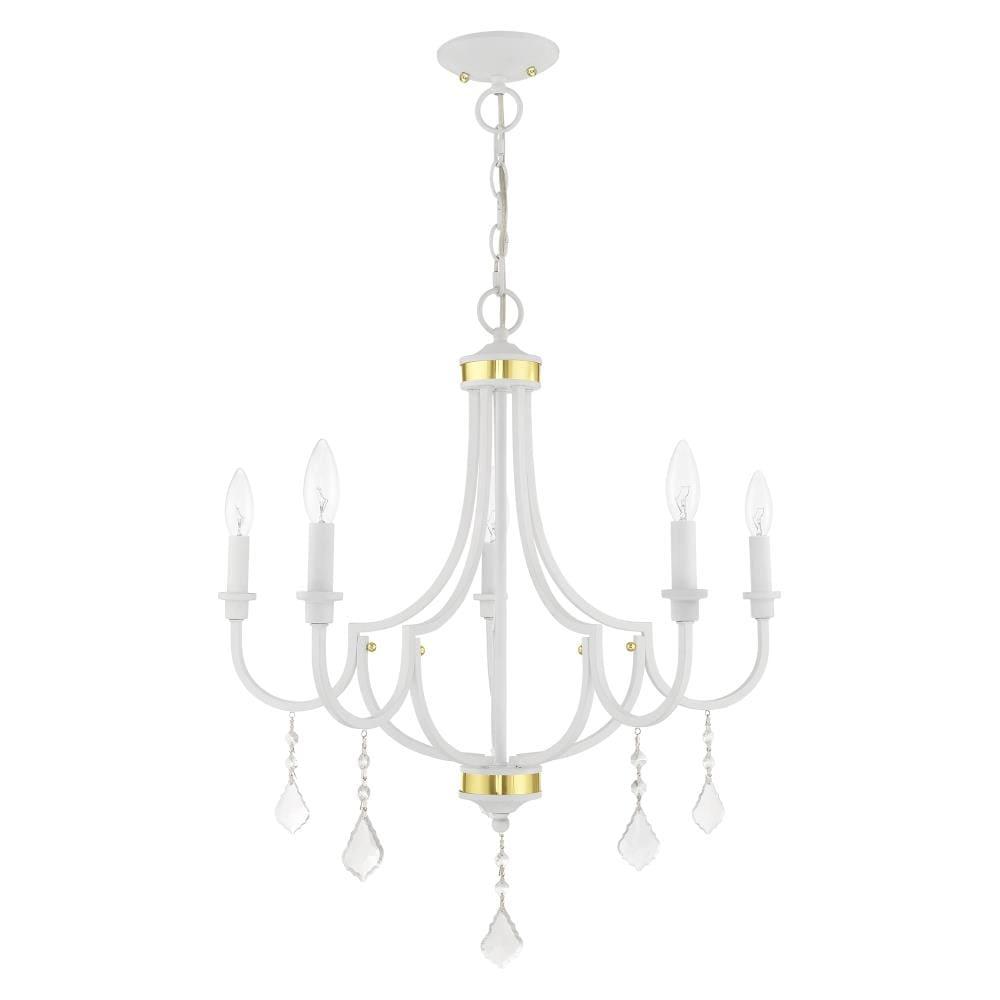 Livex Lighting Glendale 5 - Light Chandelier in  White