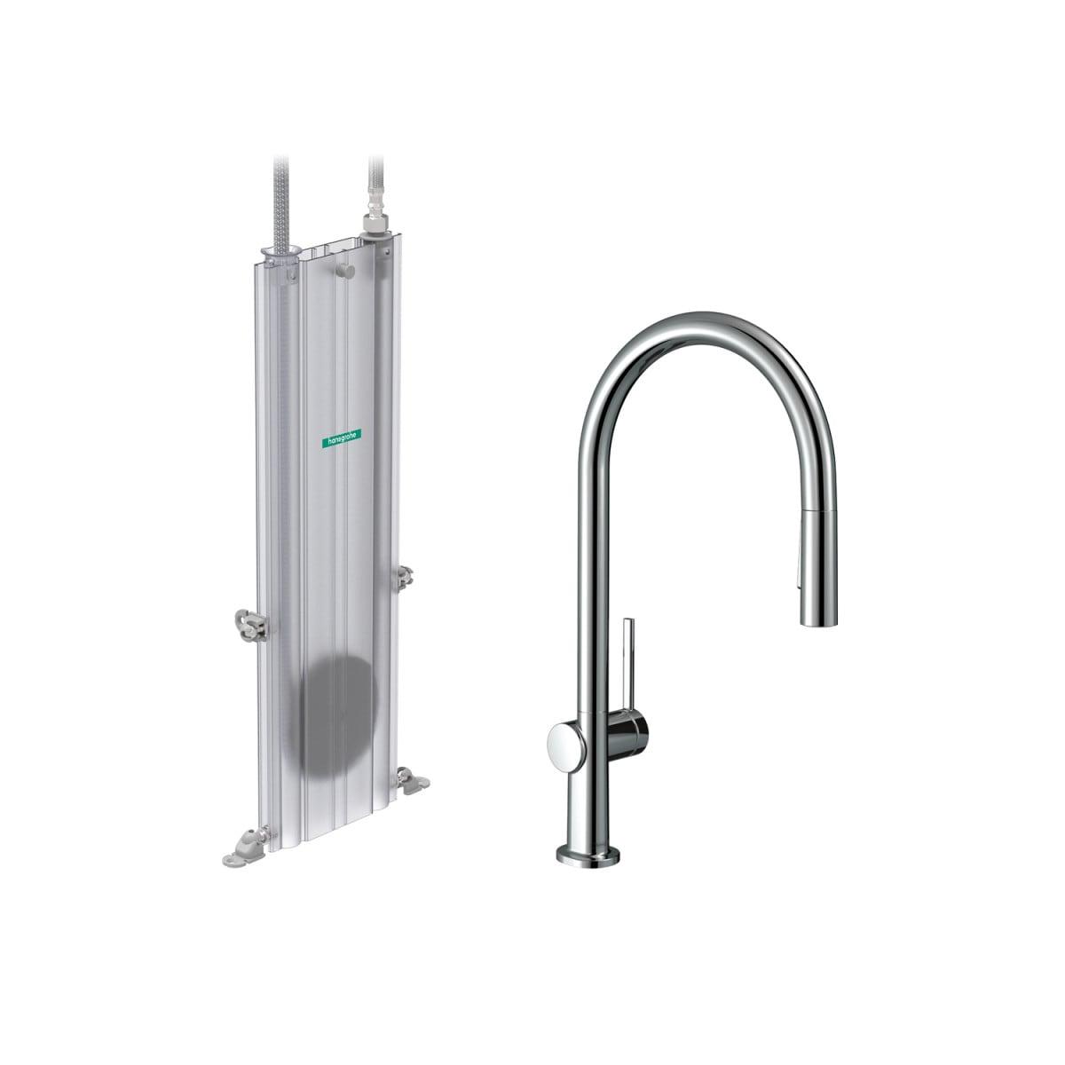 hansgrohe Talis N HighArc Kitchen Faucet, O-Style 2-Spray Pull-Down with sBox, 1.75 GPM