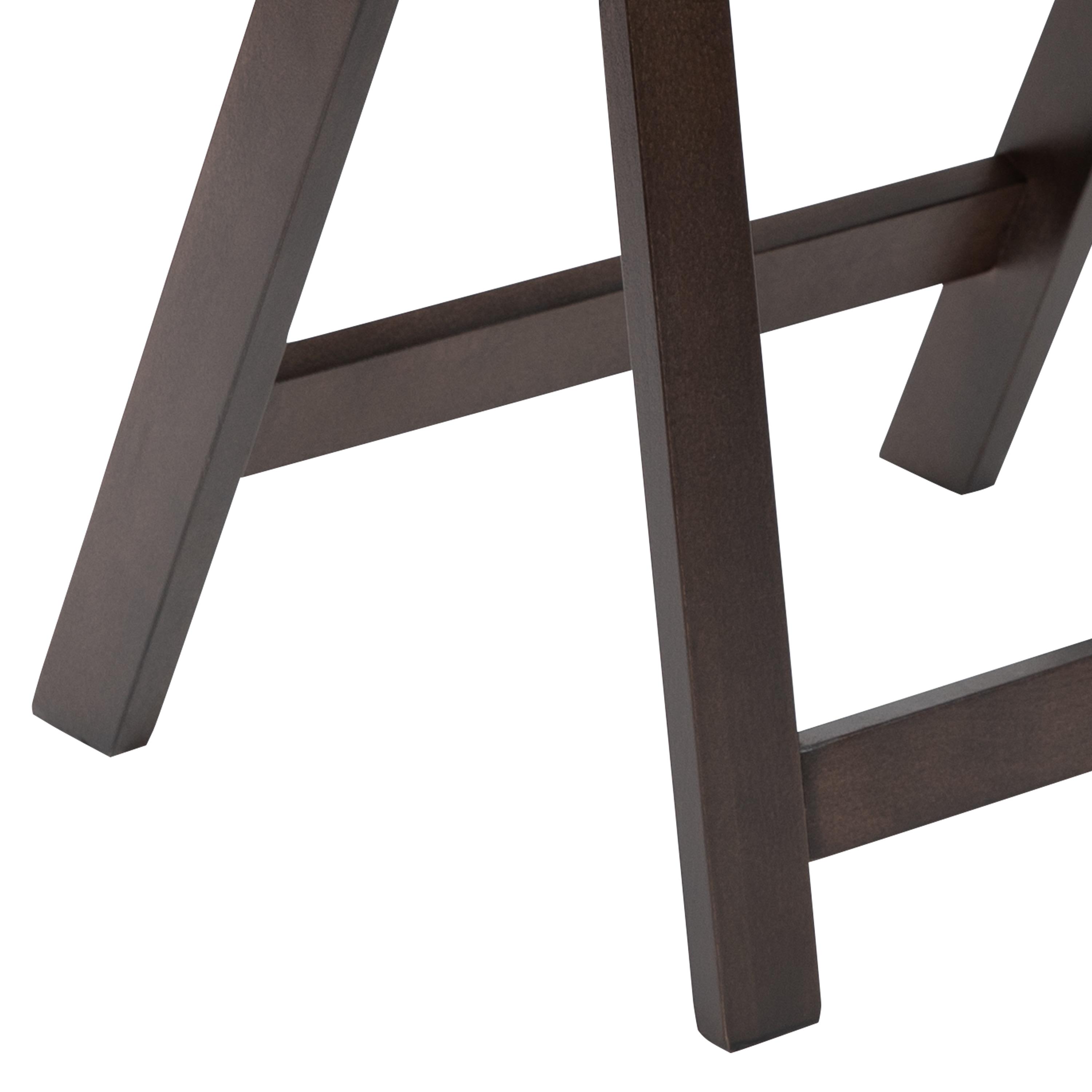 Flash Furniture HERCULES Series Chocolate Wood Folding Chair with Vinyl Padded Seat