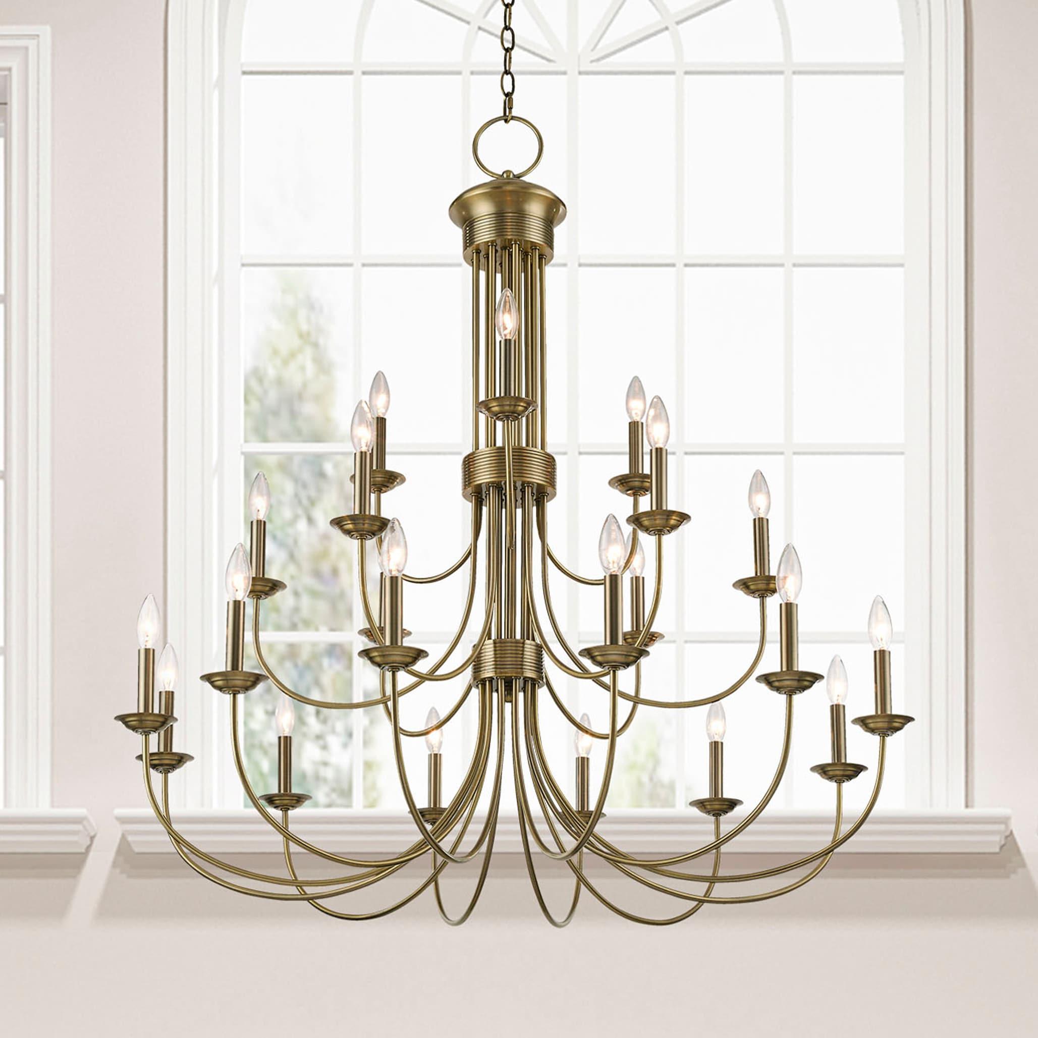 Livex Lighting Estate 21 - Light Chandelier in  Antique Brass