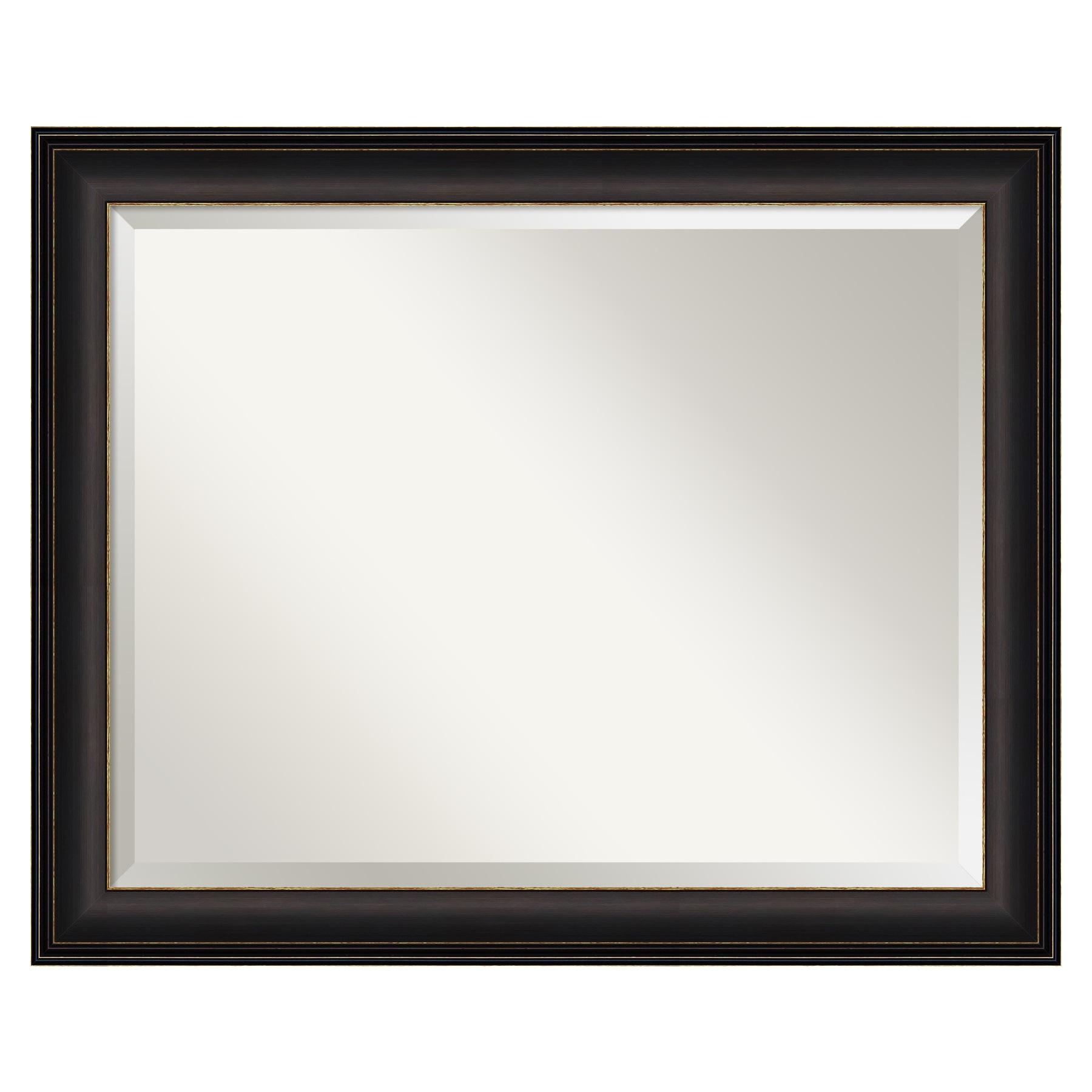 32" x 26" Trio Framed Wall Mirror Oil Rubbed Bronze - Amanti Art: Beveled, No Assembly Required