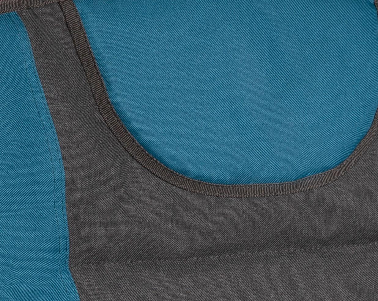 Luxury Heated Portable Camp Chair - Blue/Grey - Great for Camping, Sports and the Beach