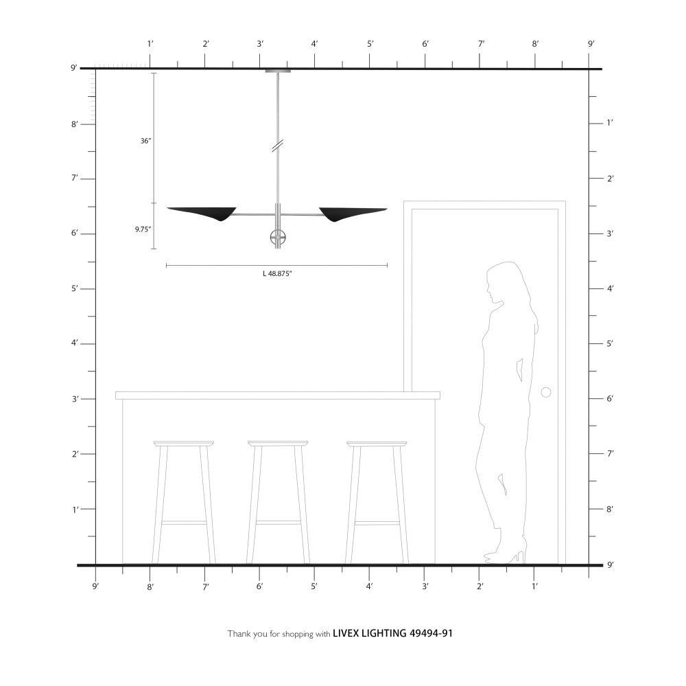 Livex Lighting Capistrano 4 - Light Pendant in  Brushed Nickel
