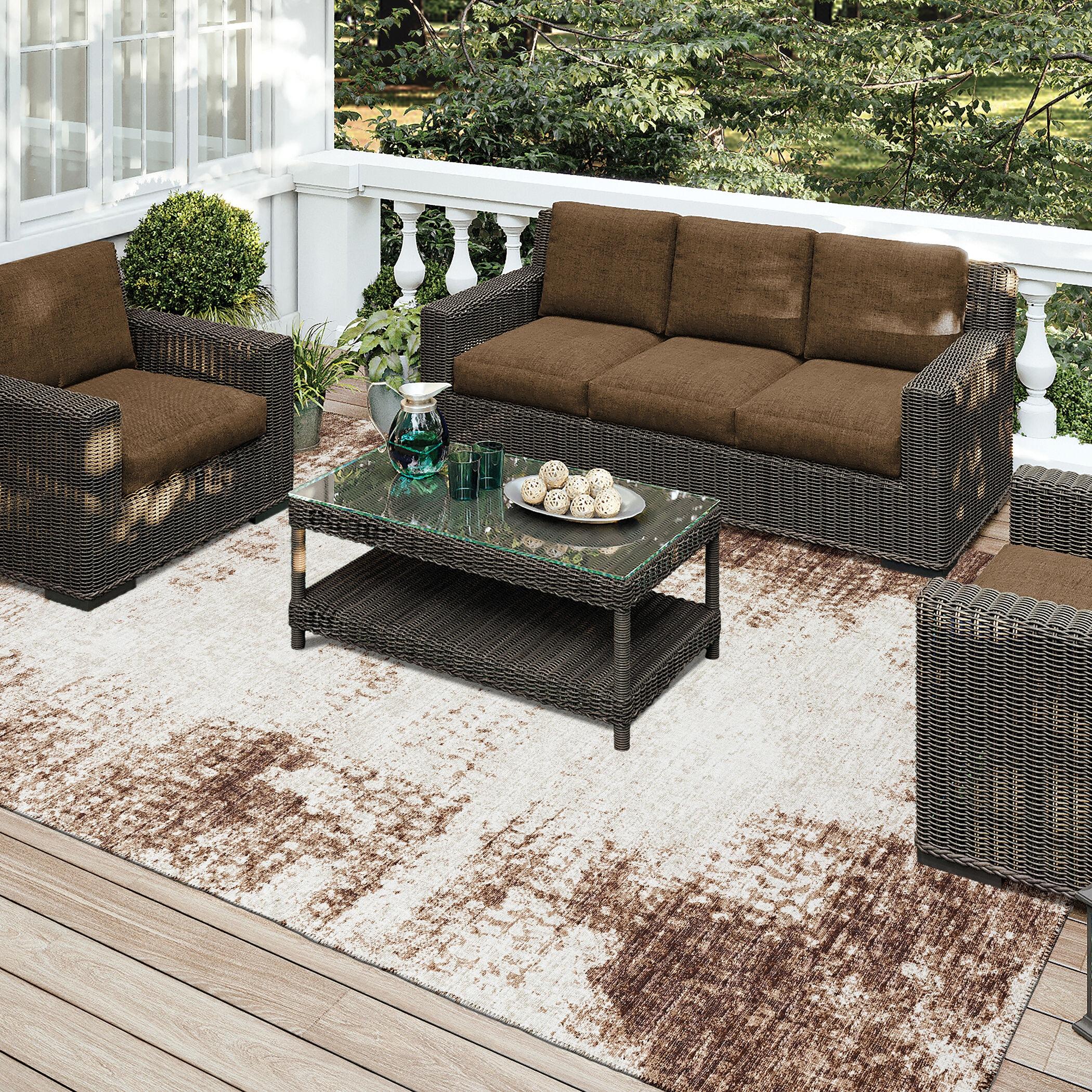 Addison Rugs Rylee Brown Transitional Abstract 1'8" x 2'6" Accent Rug Brown ARY31