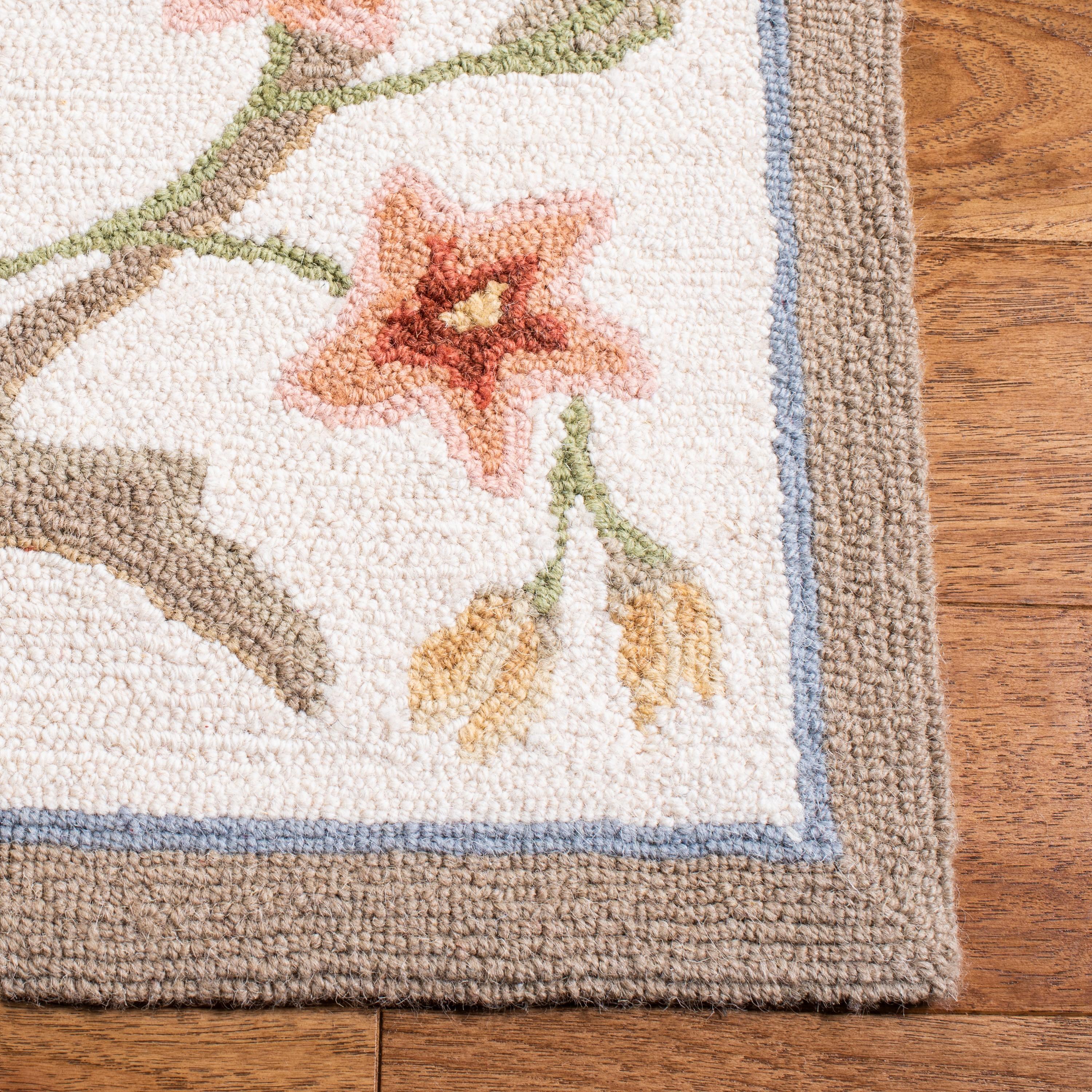 SAFAVIEH Chelsea Baxter Floral Wool Runner Rug, Ivory, 2'6" x 8'