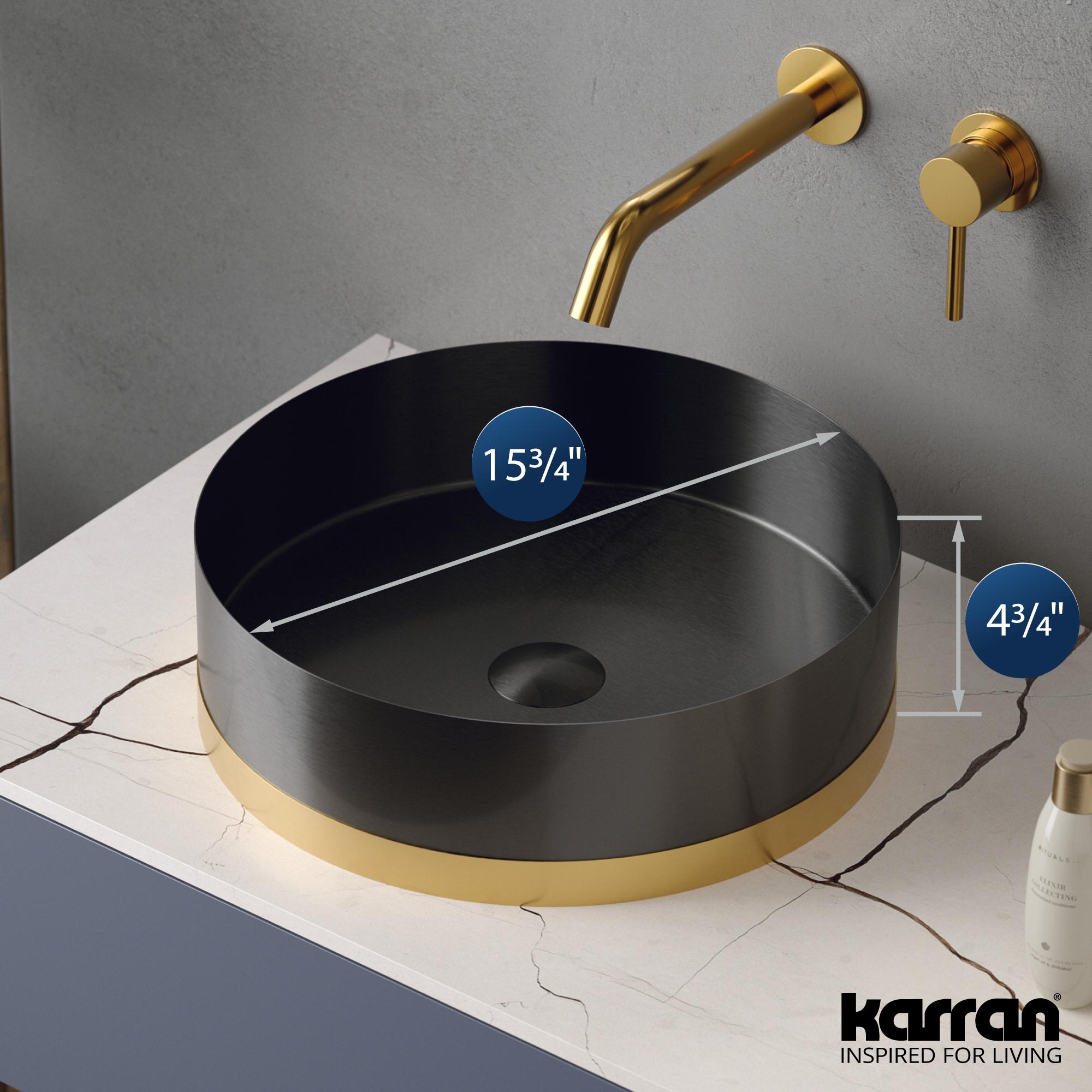 Karran Cinox 15.75'' Stainless Steel Circular Bathroom Sink