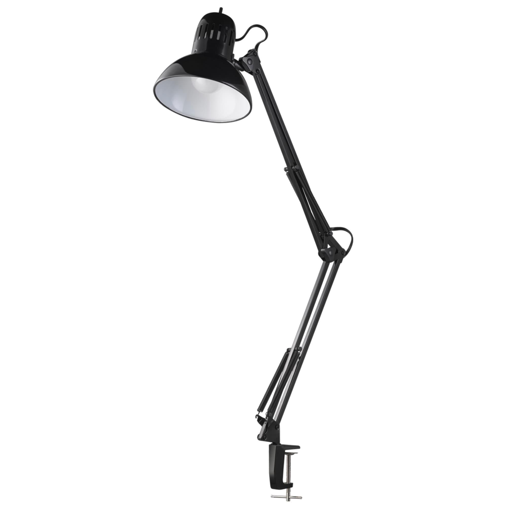 Globe Electric 32" Multi-Joint Metal Clamp Black Desk Lamp, 56963