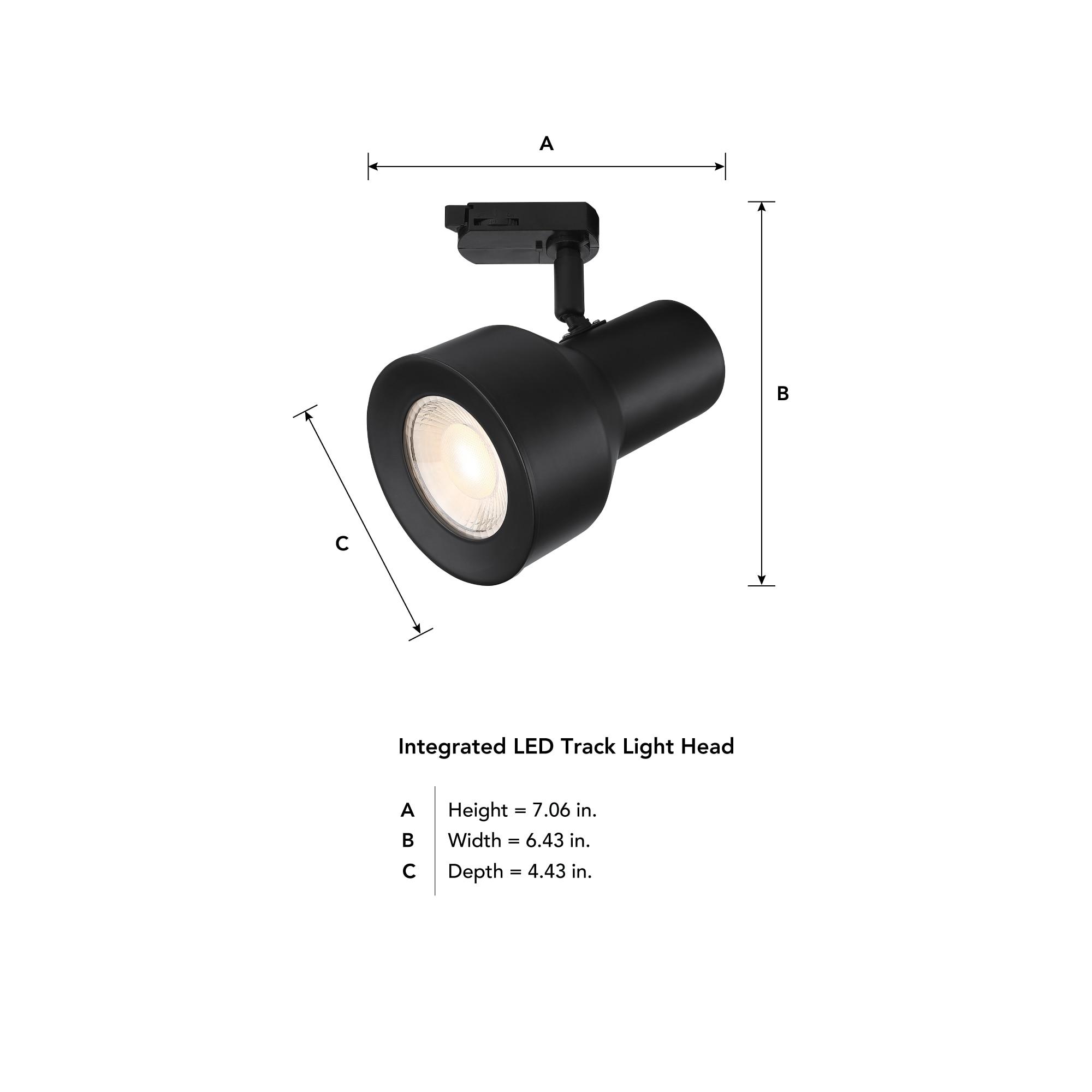 Envirolite Matte Black LED Step Head Track Light