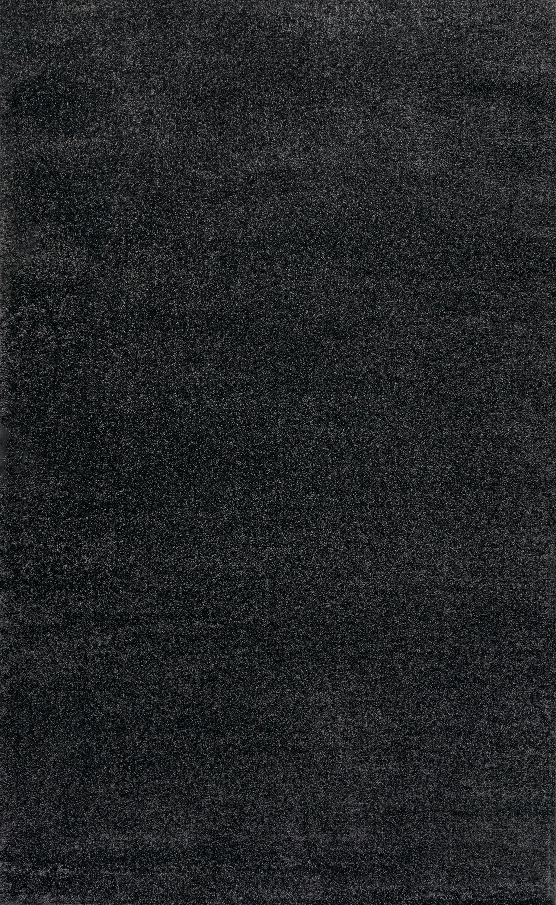 9' x 12' Haze Solid Low-Pile Area Rug, Black - JONATHAN Y