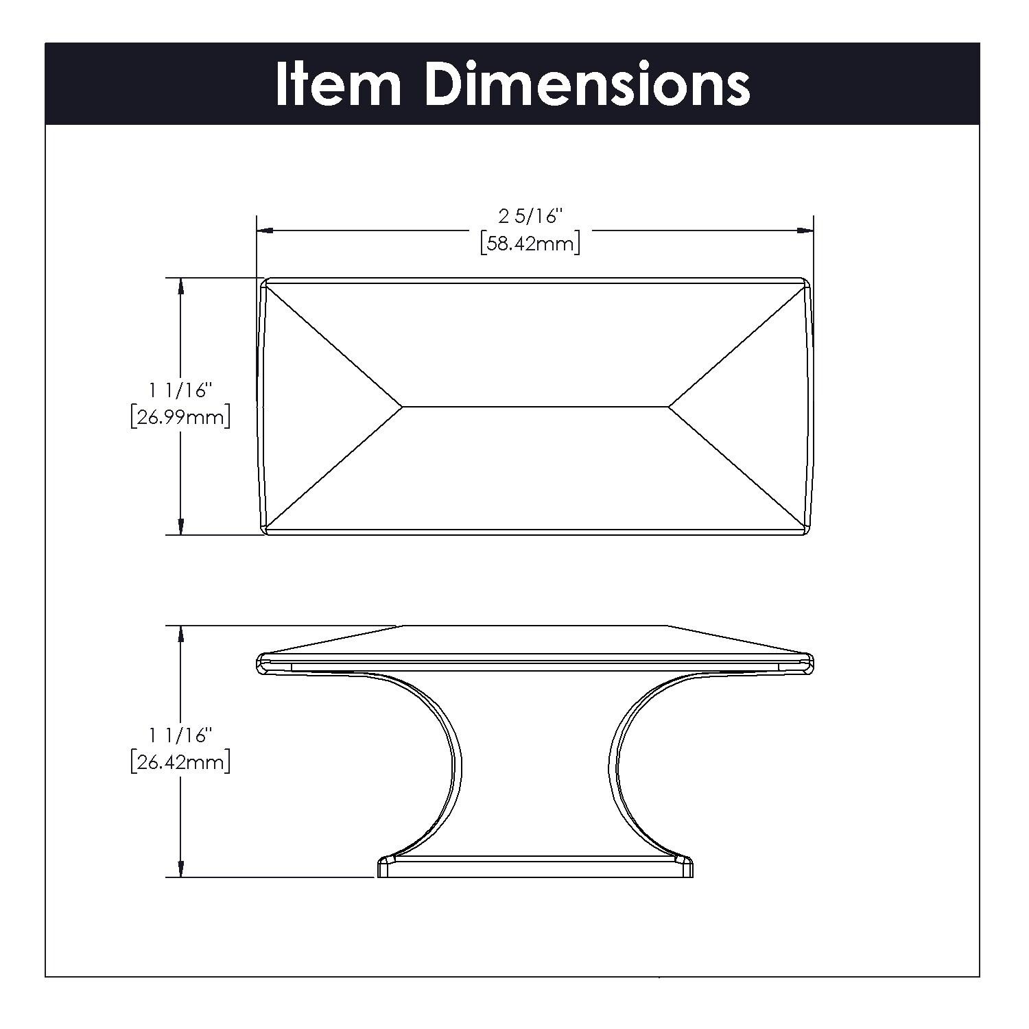 Bungalow Rectangle Knob