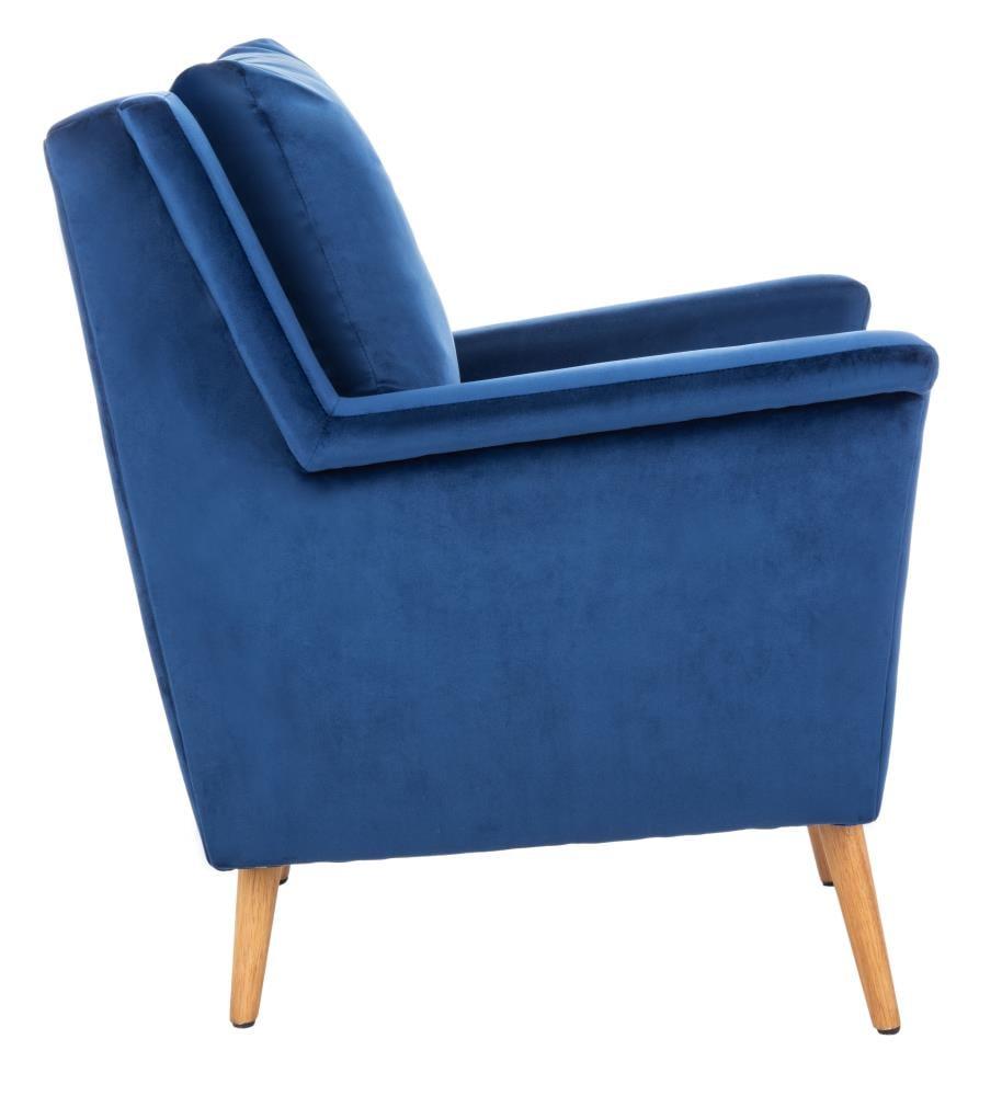 Astrid Mid-Century Arm Chair - Navy/Natural - Safavieh