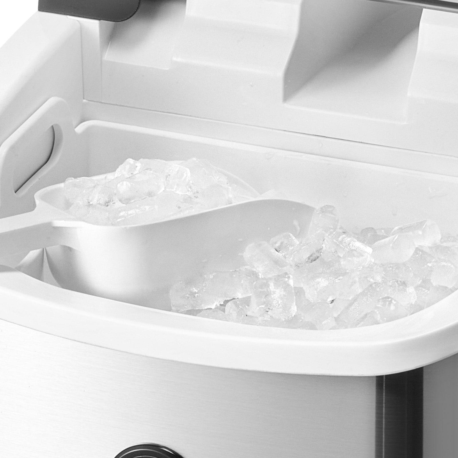 VEVOR Nugget Ice Maker, 37Lbs In 24 Hrs, Manual Auto Refill Self Cleaning Countertop Ice Maker Portable Nugget Ice Maker With Scoop And Basket