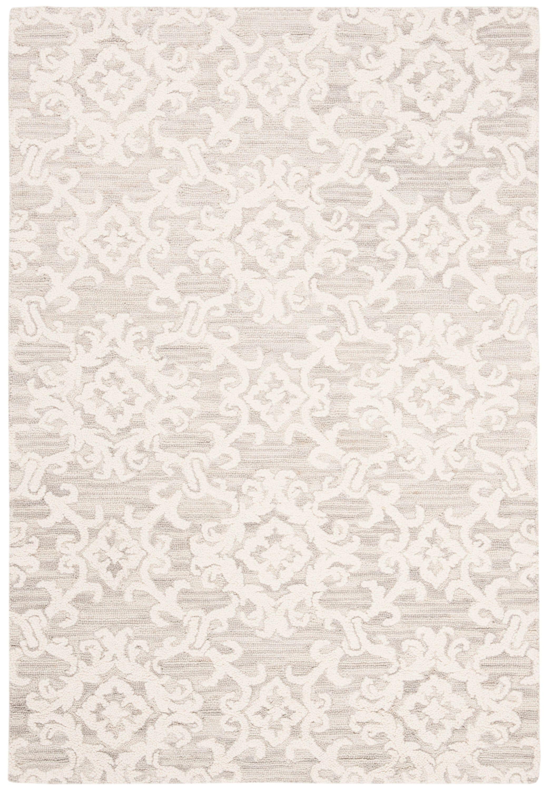 Blossom BLM104 Hand Tufted Area Rug - Grey/Ivory - 5'x8' - Safavieh.