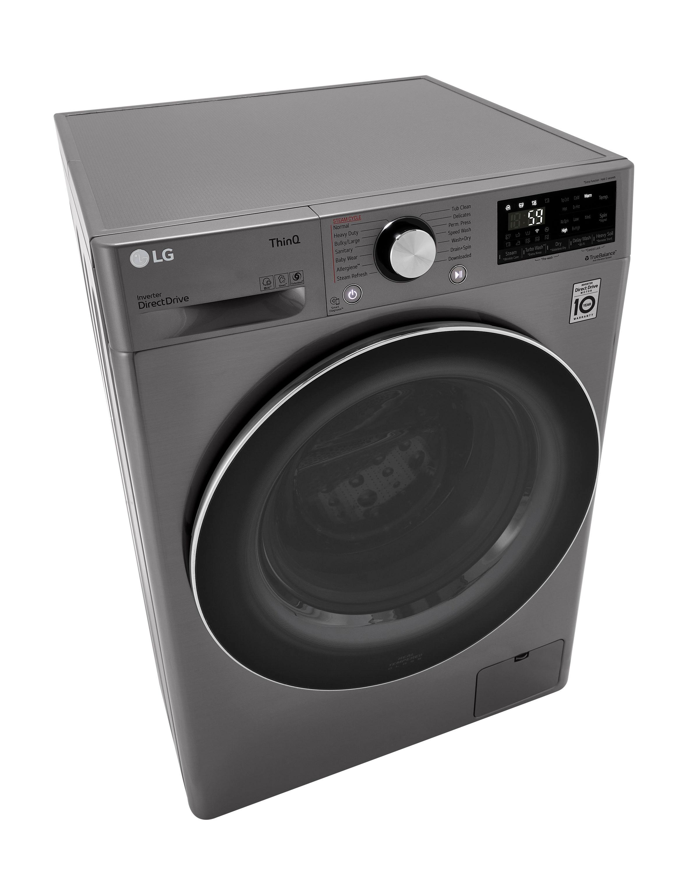 LG LG Smart Wi-Fi Enabled Compact Front Load All-In-One Washer/Dryer Combo with Built-In Intelligence, 2.4 cu. ft. WM3555HVA