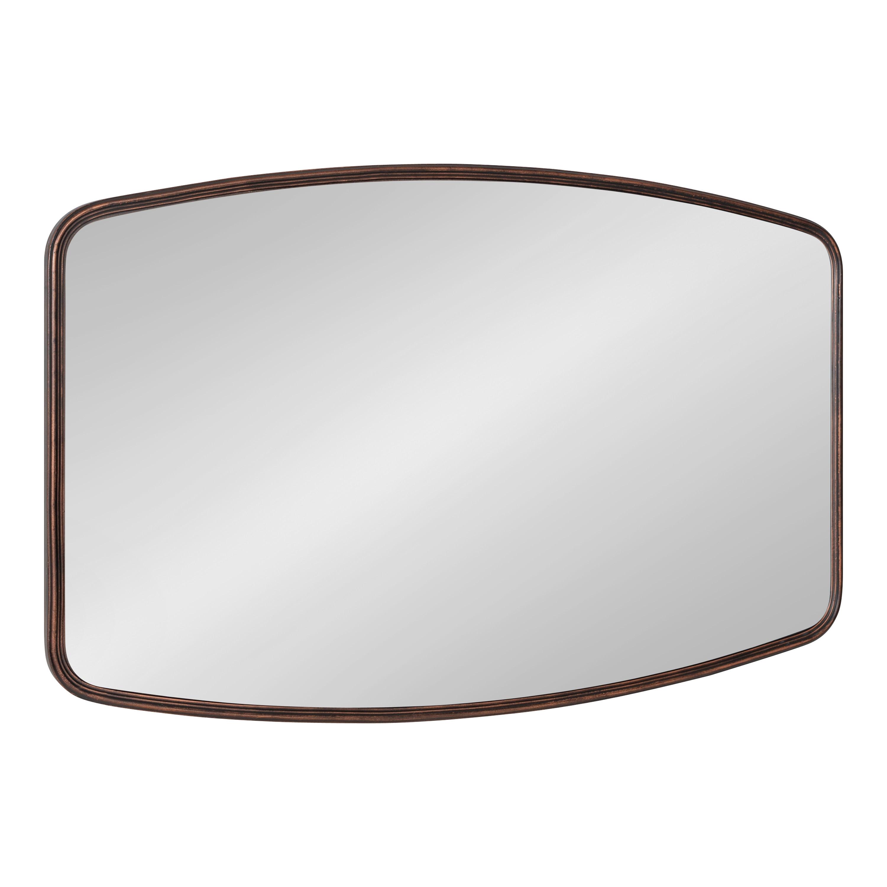 Kate & Laurel All Things Decor 20" x 32" Caskill Irregular Wall Mirror Bronze: Antique-Inspired, Elegant Vanity, No Assembly Required