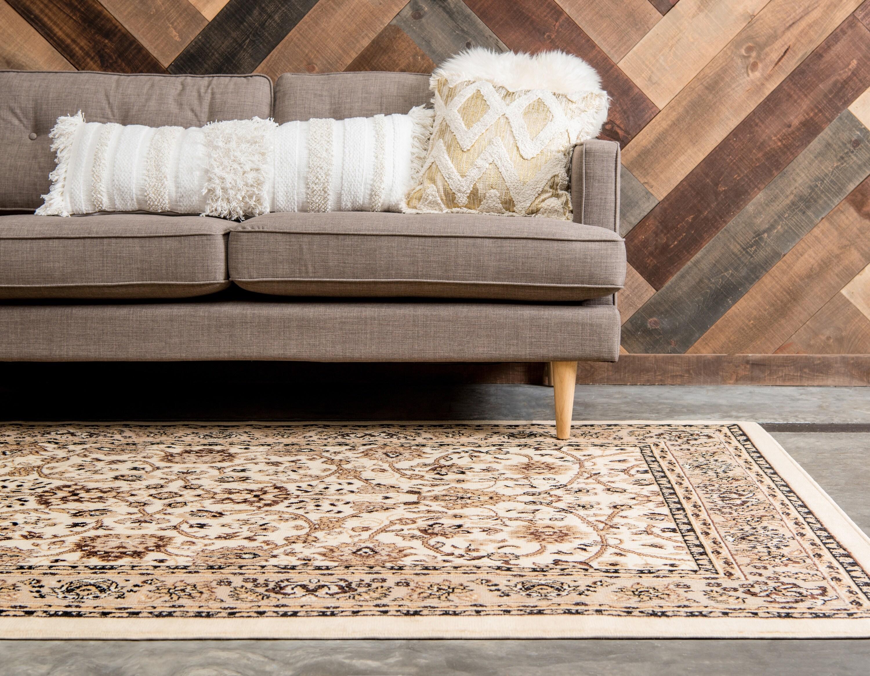 Unique Loom 5' 1 x 8' 0 Sialk Hill Washington Ivory Area Rug