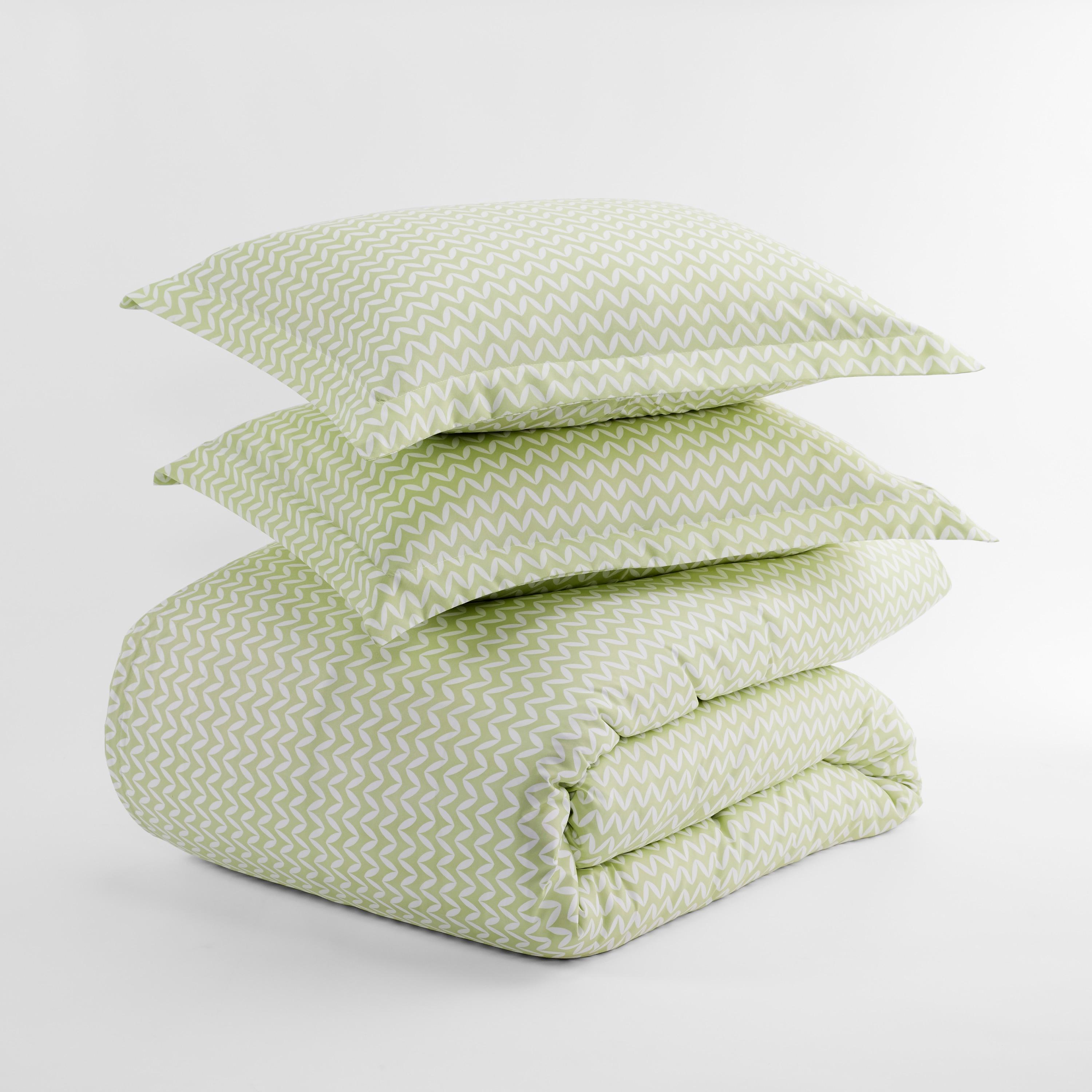 Simply Soft™ Puffed Chevron Pattern Duvet Cover Set