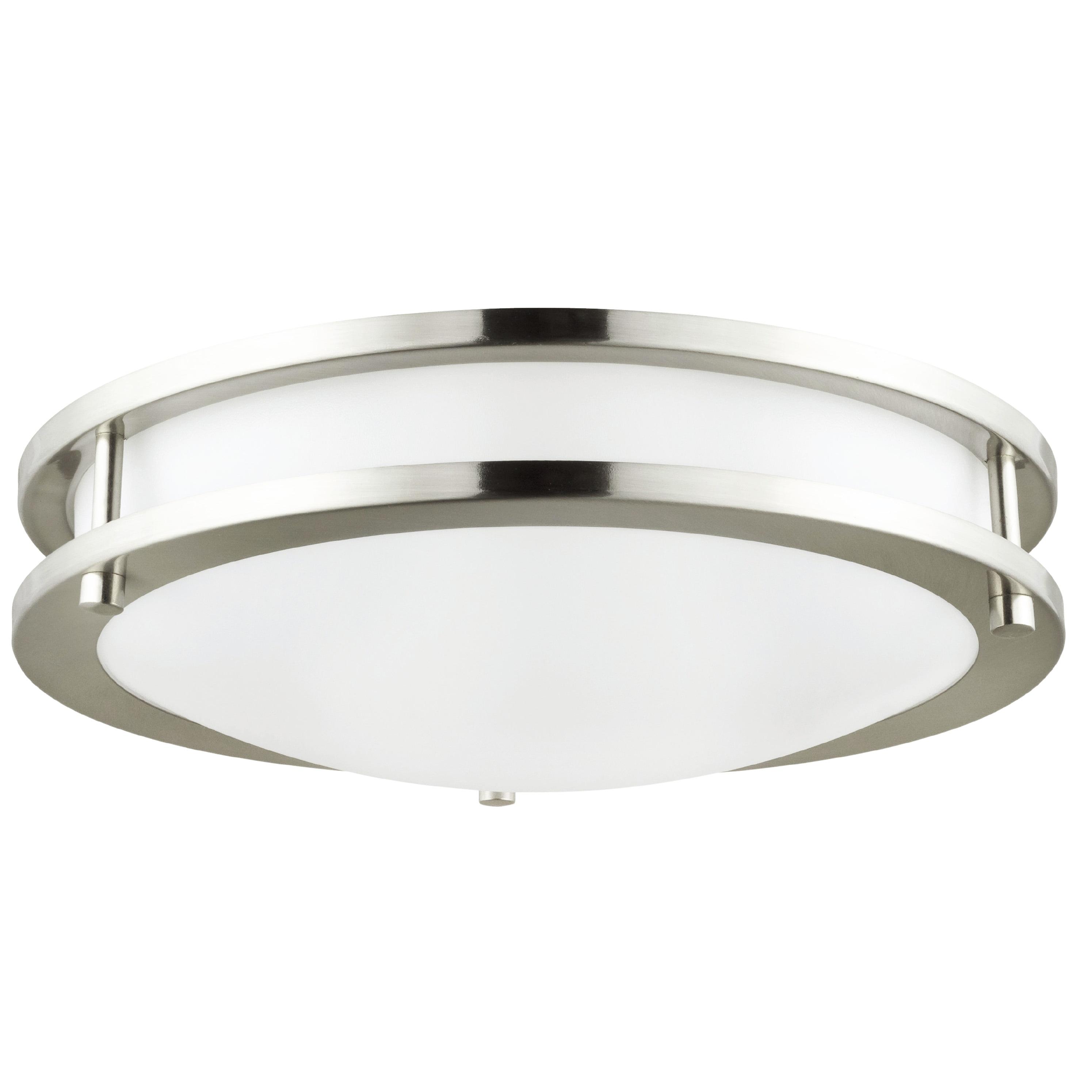 14" Brushed Nickel LED Flush Mount Ceiling Light