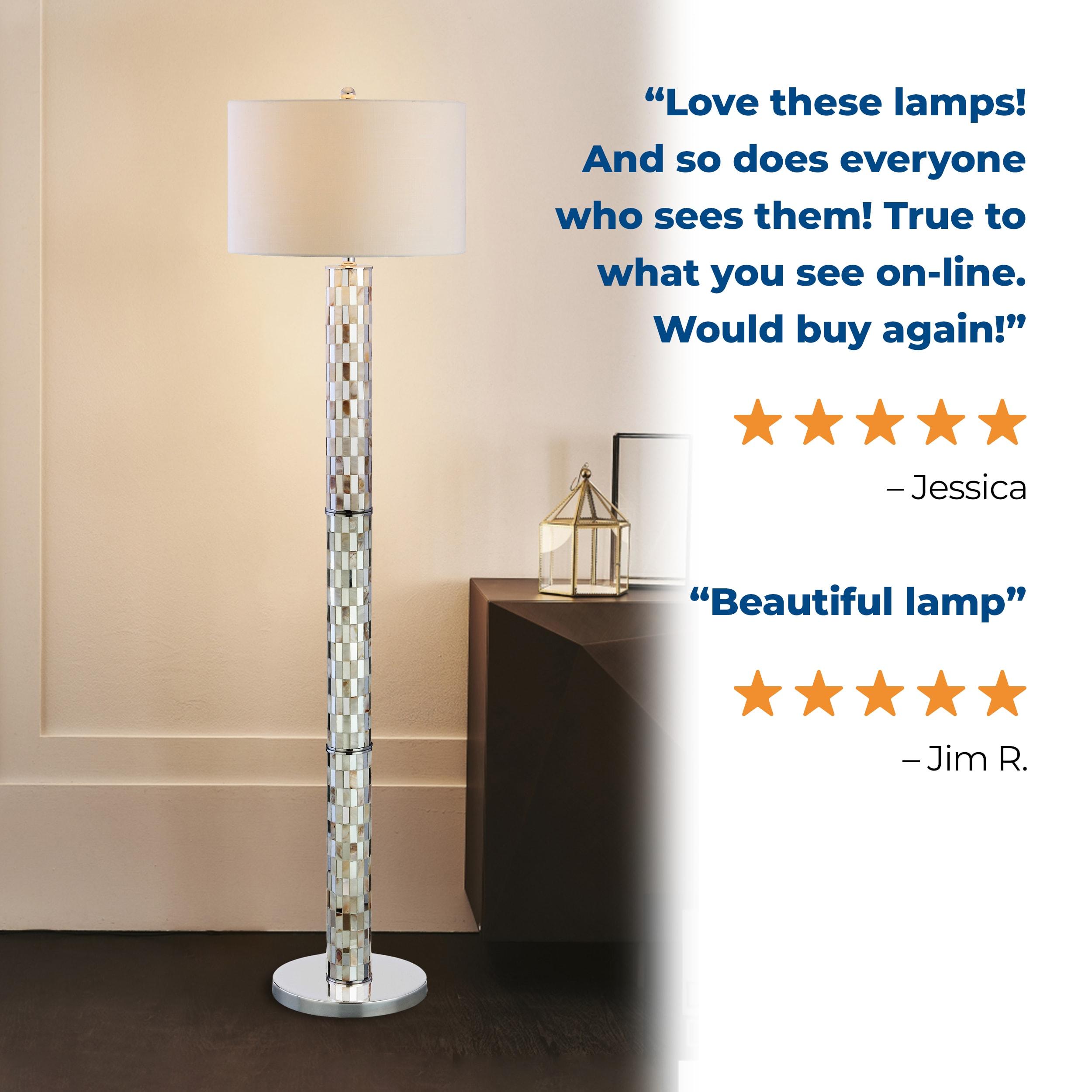 Jonathan Y Liam Seashell Mosaic Led Floor Lamp