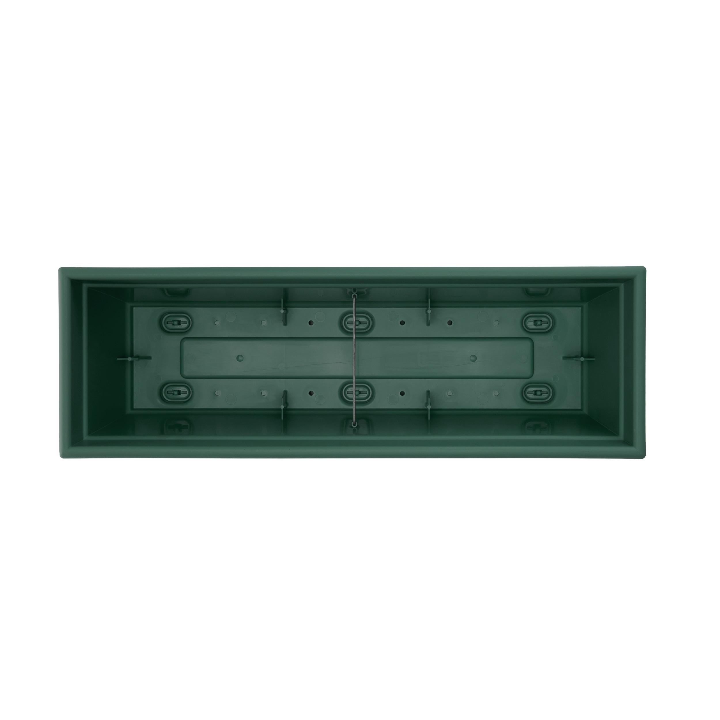 Bloem Dayton 6.87 in. H X 24 in. W Plastic Ocean Series Window Box Turtle Green