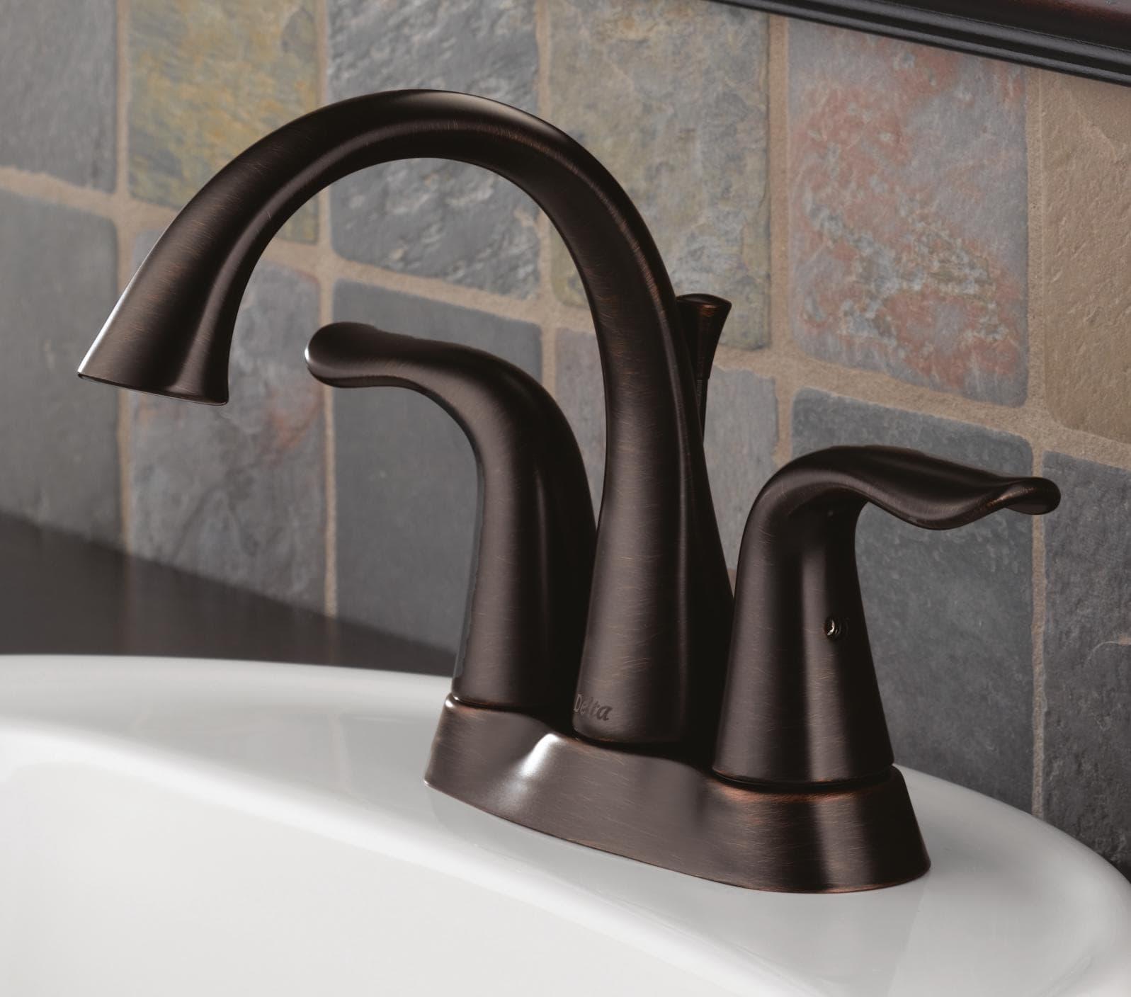 Lahara Centerset Bathroom Faucet with Drain Assembly, 2-handle Bathroom Sink Faucet