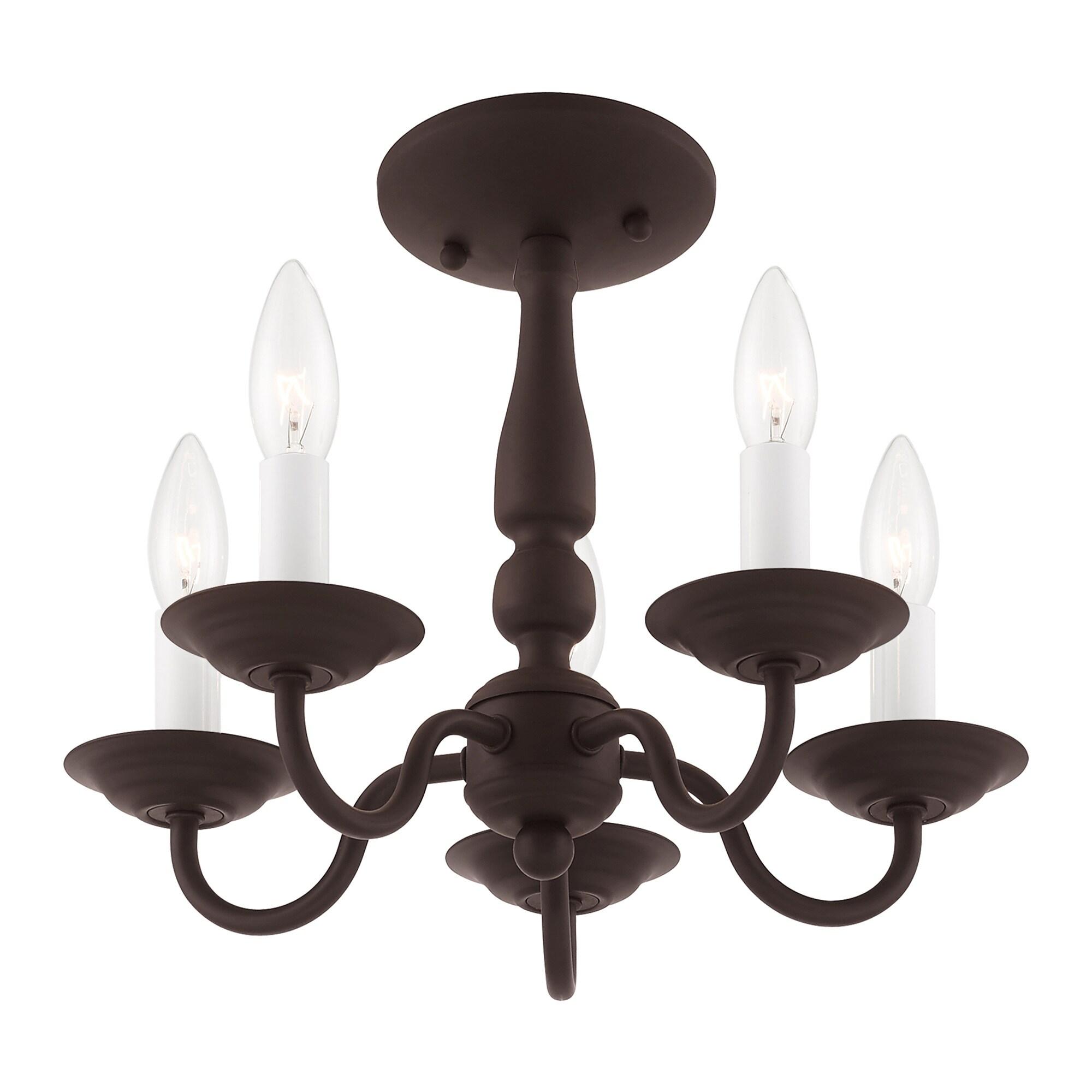 Livex Lighting Williamsburgh 5 - Light Chandelier in  Bronze