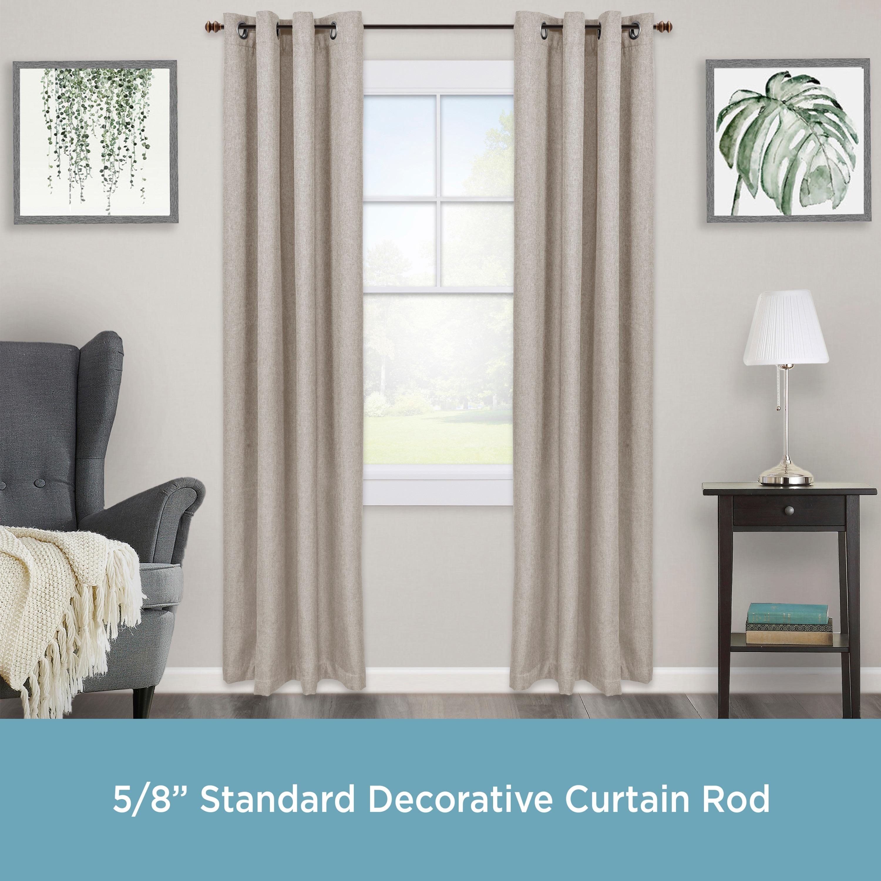 Kenney® Kendall 5/8" Standard Decorative Window Curtain Rod, 28-48", Oil Rubbed Bronze